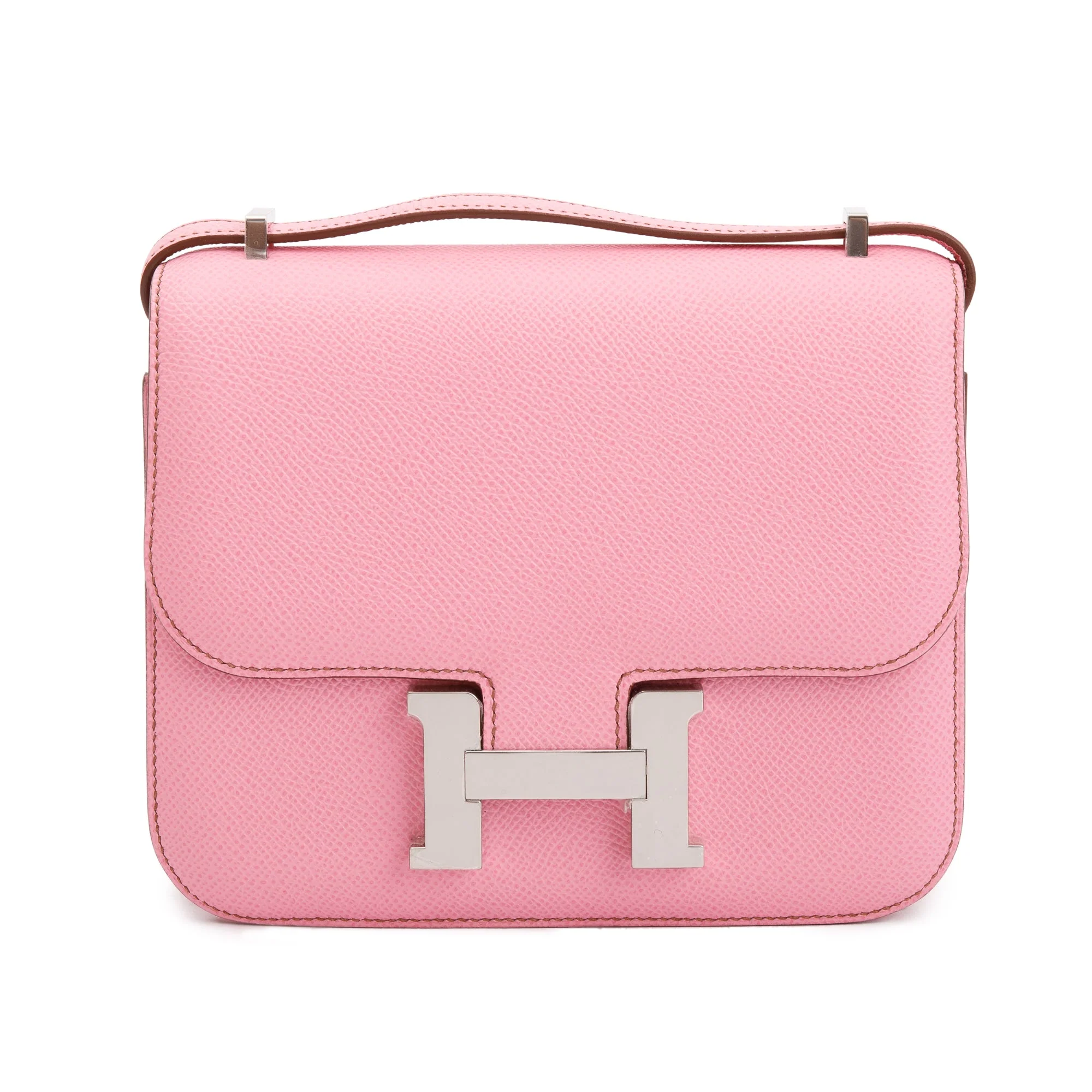 Hermes 2021 Rose Confetti Epsom Leather Mini Constance 18 w/ Box