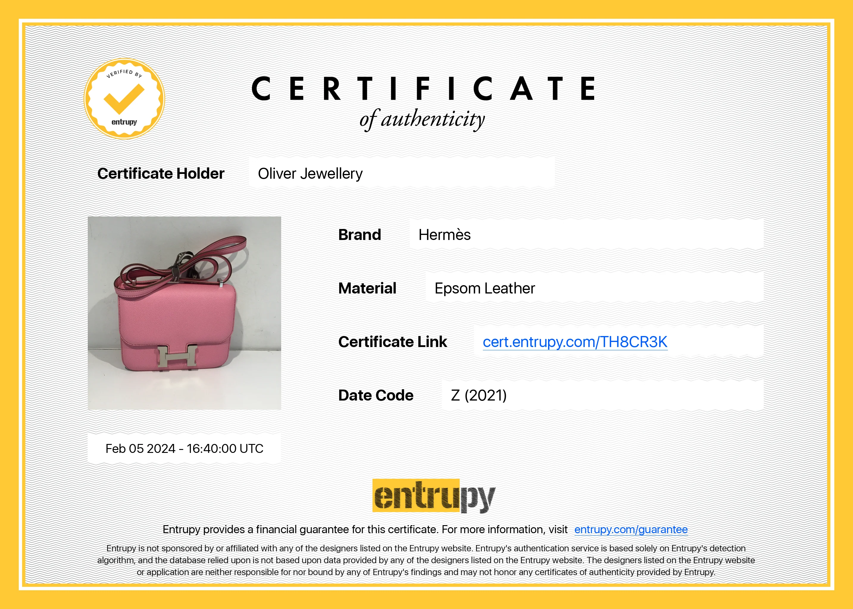 Hermes 2021 Rose Confetti Epsom Leather Mini Constance 18 w/ Box - Image 11