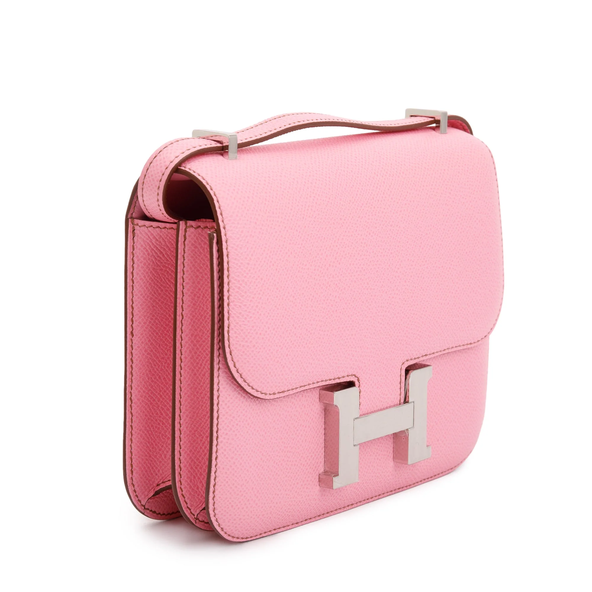 Hermes 2021 Rose Confetti Epsom Leather Mini Constance 18 w/ Box - Image 4