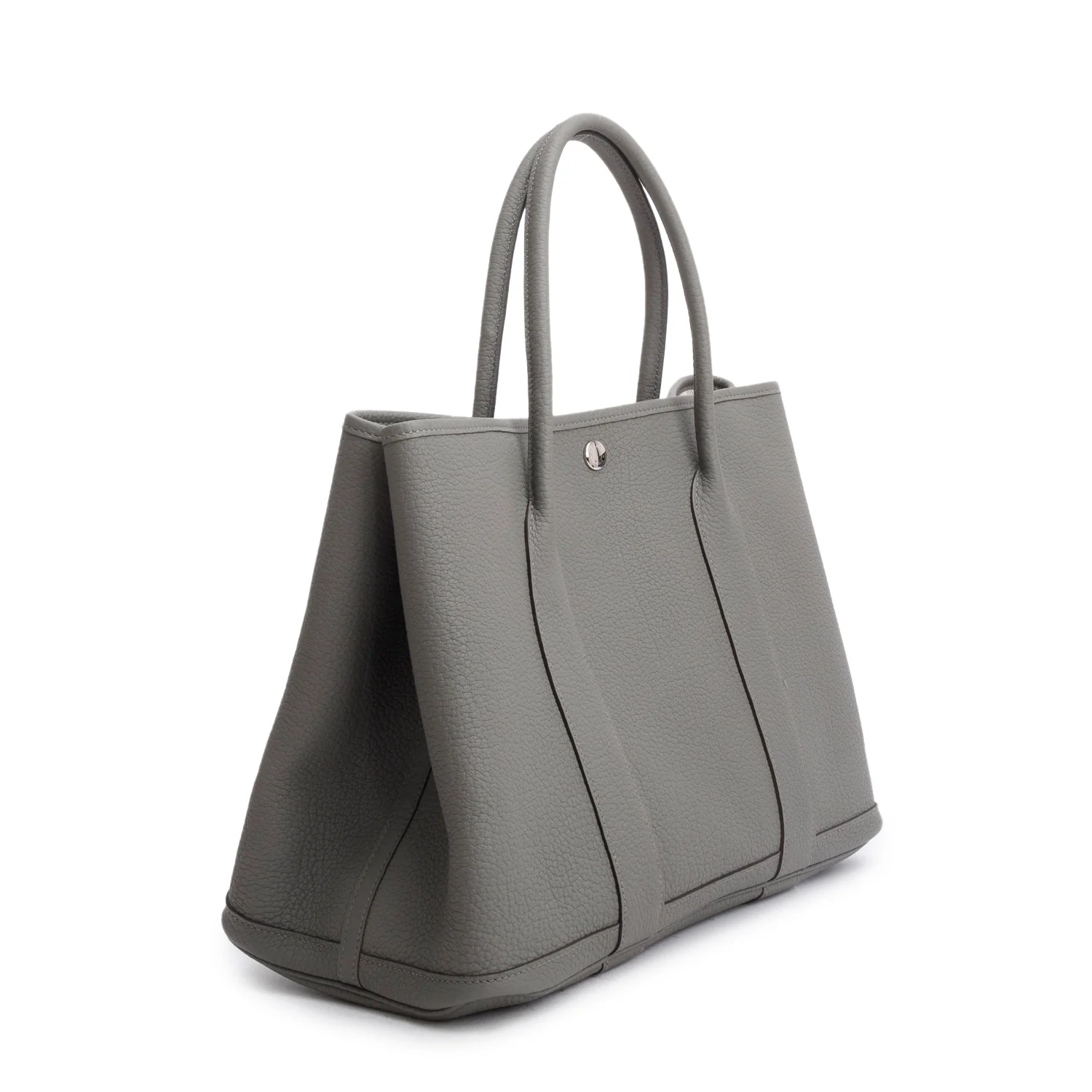 Hermes 2022 Gris Meyer Negonda Leather Garden Party 36 w/ Box - Image 5
