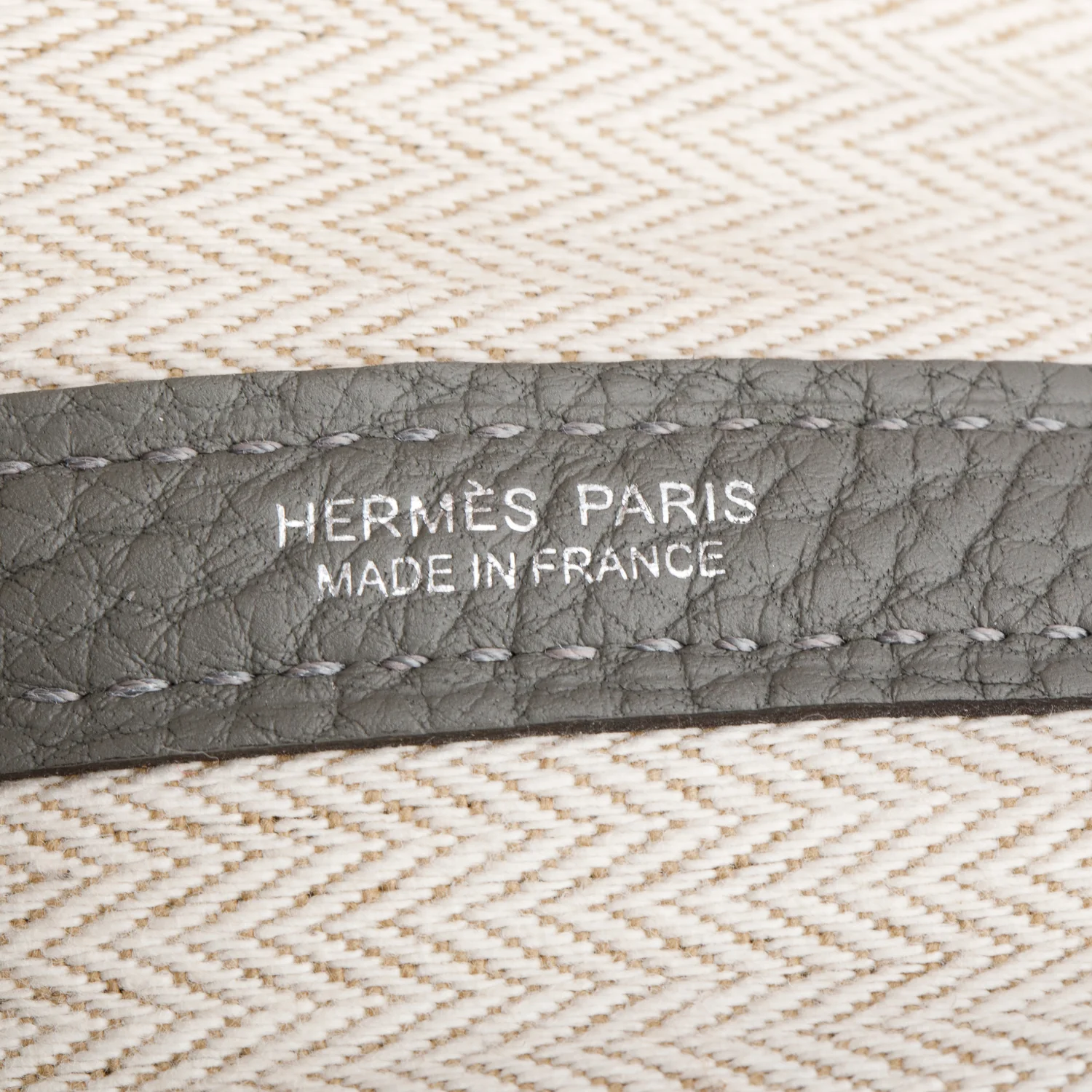 Hermes 2022 Gris Meyer Negonda Leather Garden Party 36 w/ Box - Image 8
