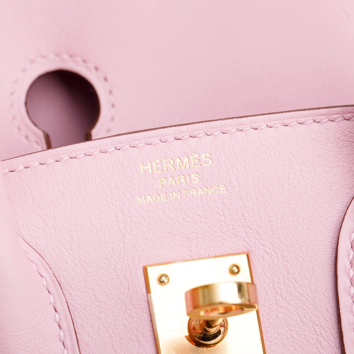 Hermes 2022 Mauve Sylvestre Swift Birkin 25 w/ Box & Receipt - Image 8