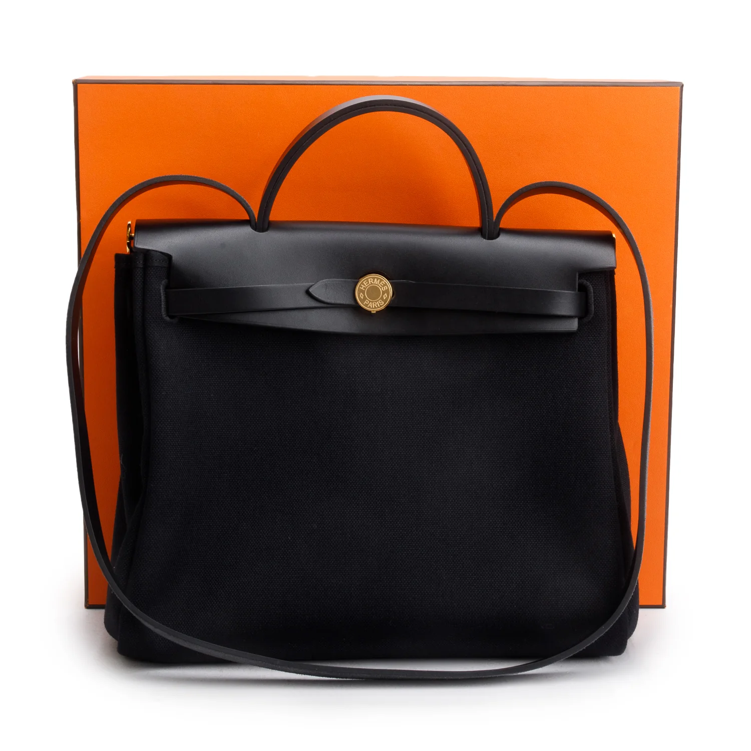 Hermes 2022 Noir Toile Militaire Vache Hunter Herbag Zip 31 w/ Pouch & Box - Image 2