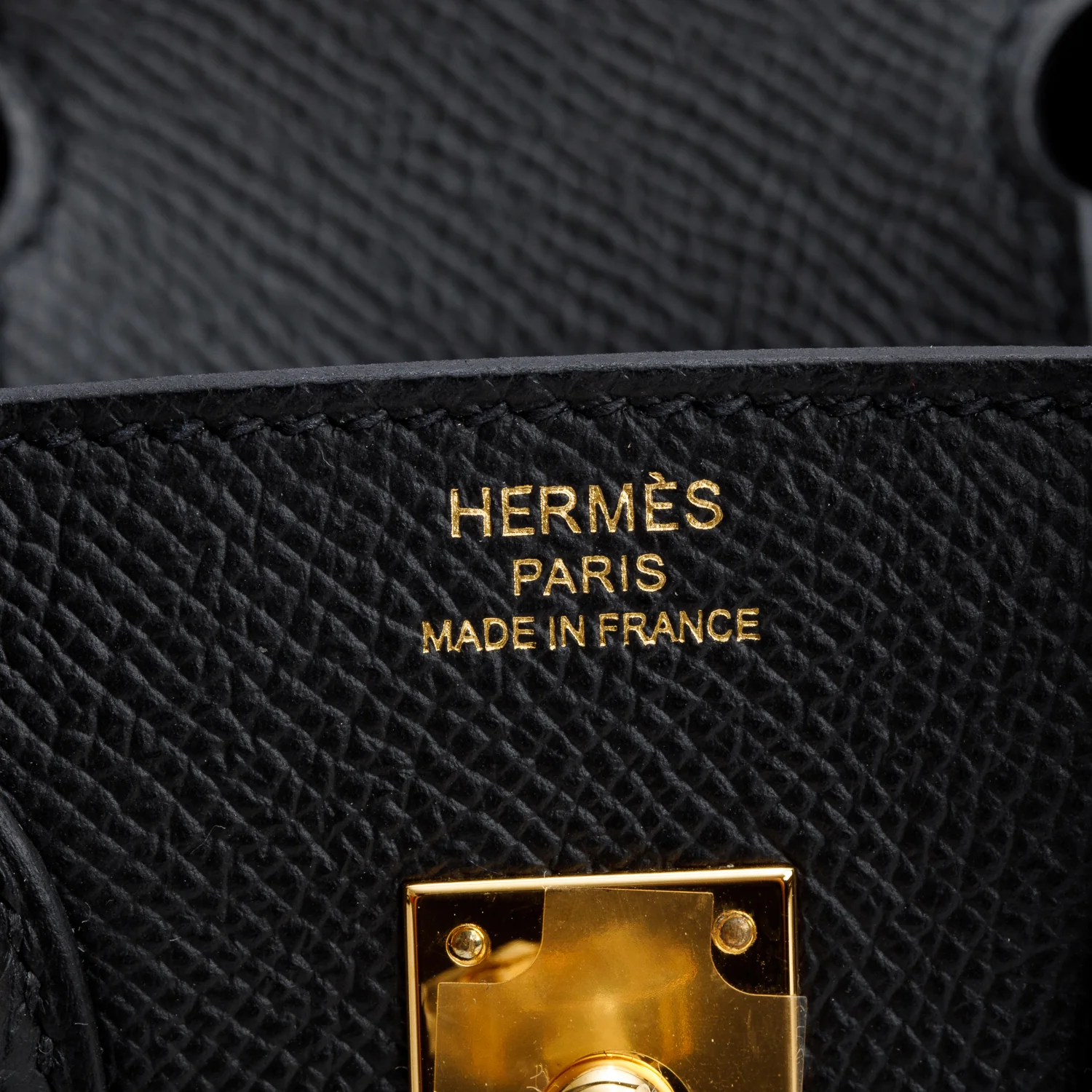 Hermes 2022 Noir Veau Epsom Birkin Sellier 25 w/ Box & Receipt - Image 8