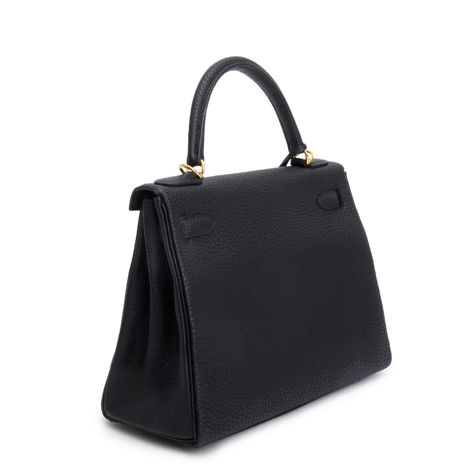 Hermes 2022 Noir Veau Togo Kelly II Retourne 28 w/ Strap & Box - Image 7