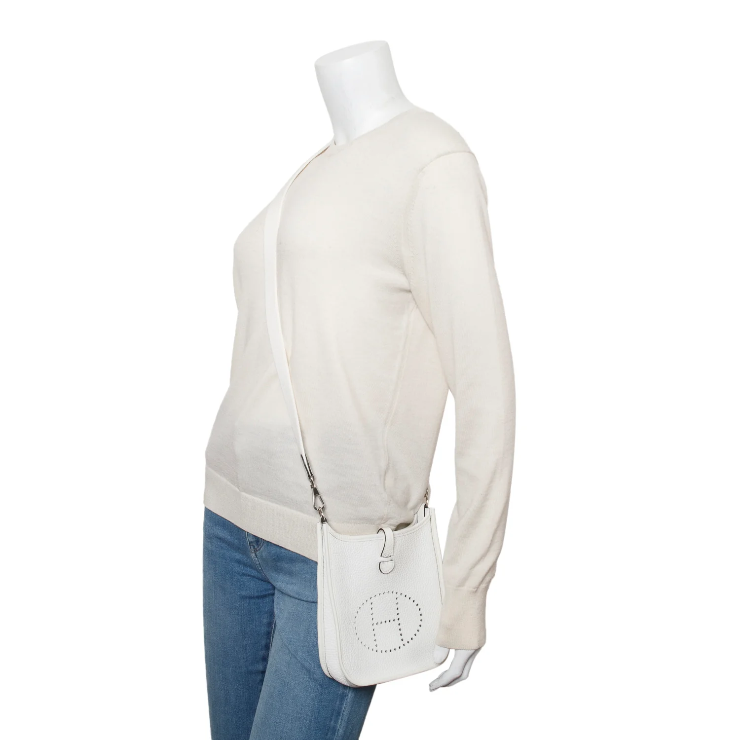 Hermes 2023 Blanc Clemence Evelyne TPM 16 - Image 2