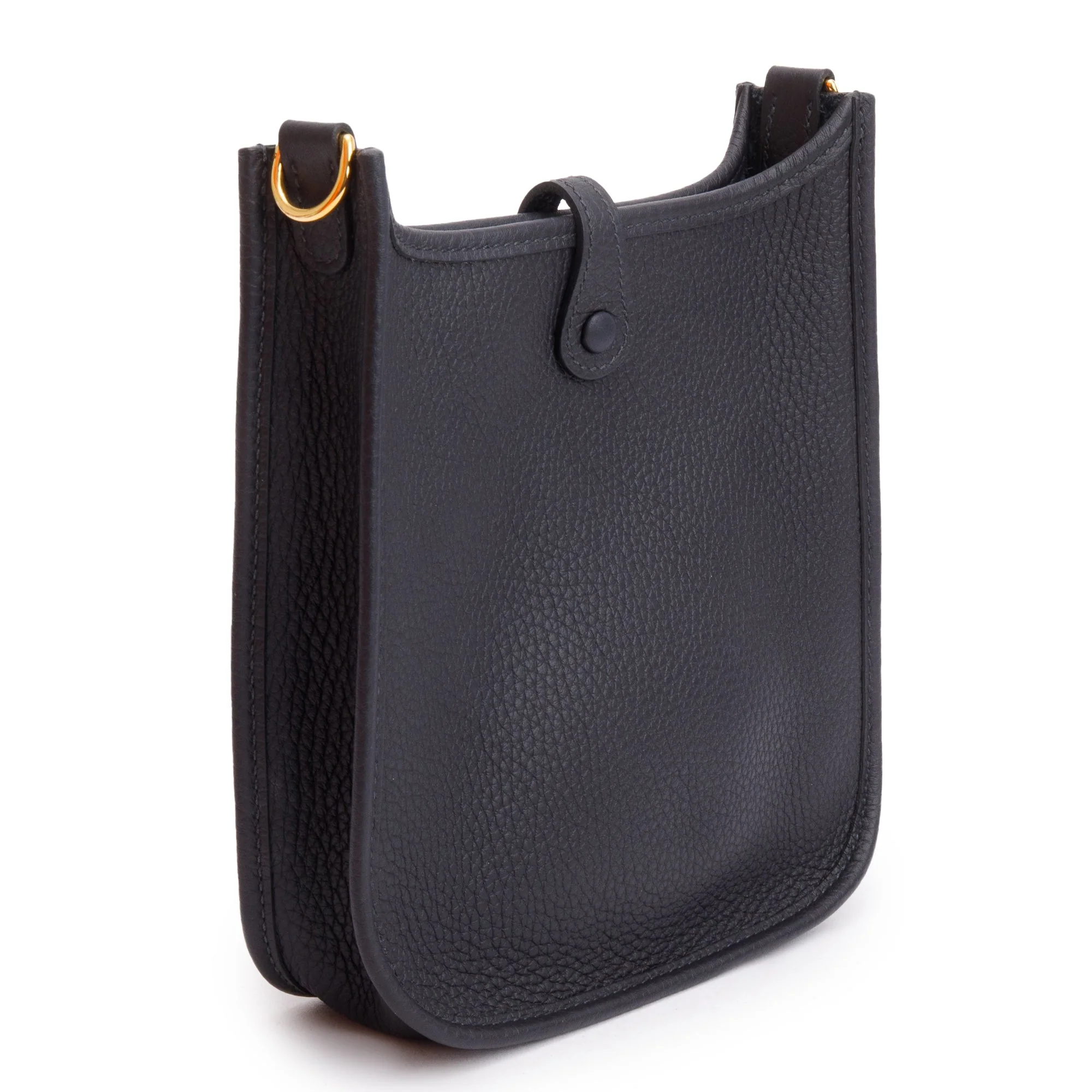 Hermes 2023 Caban Noir/Blanc Taurilon Clemence Sangle Zigzag Allegro Evelyne TPM 16 w/ Box & Receipt - Image 7