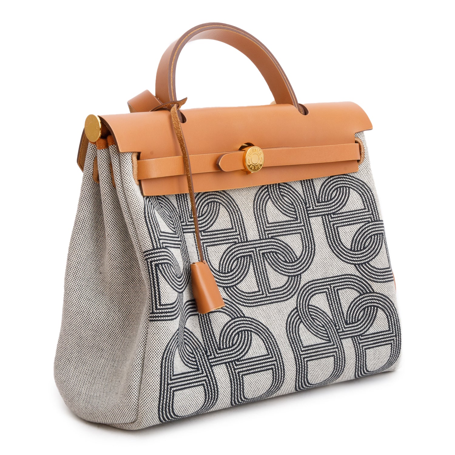 Hermes 2023 Cumin Ecrus Beige/Nature Toile H Vache Hunter Plume CC Circuit 24 Herbag Zip 31 w/ Box & Receipt - Image 5