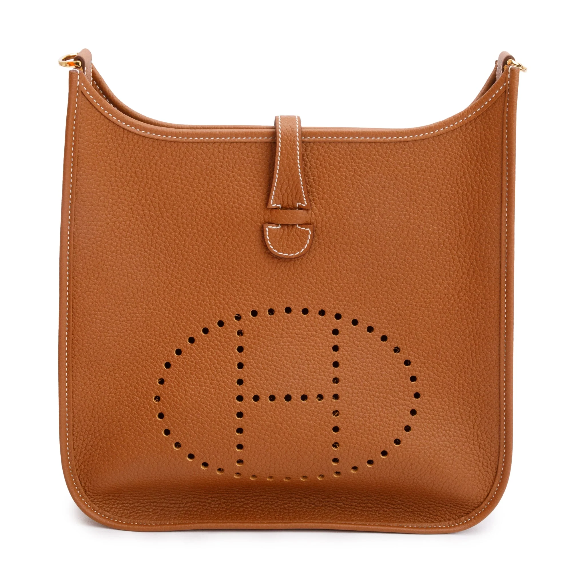 Hermes 2023 Gold Taurillon Clemence Evelyne Poche III 29 Bag w/ Box - Image 3