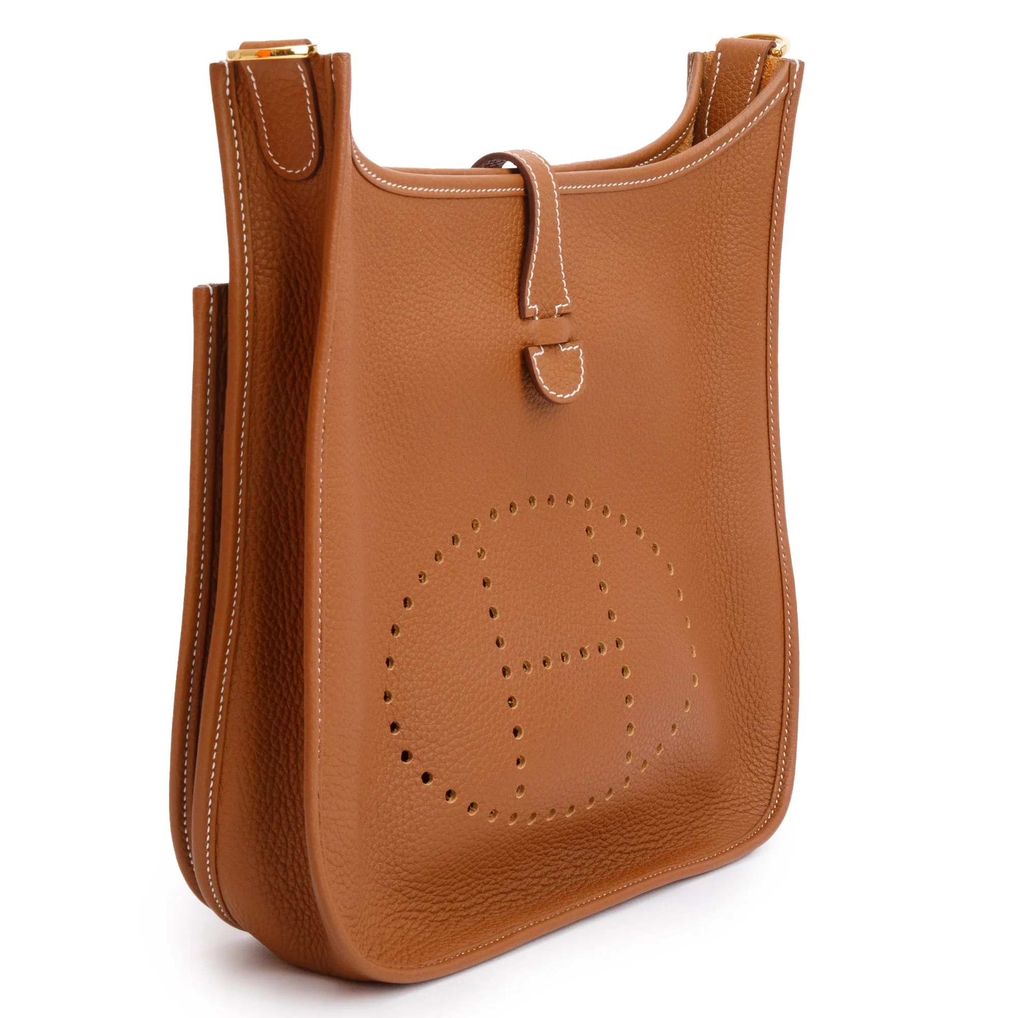 Hermes 2023 Gold Taurillon Clemence Evelyne Poche III 29 Bag w/ Box - Image 5