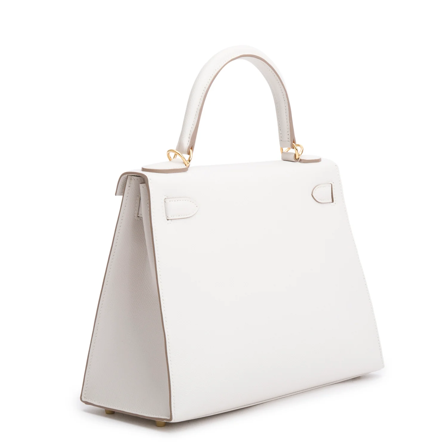 Hermes 2023 Gris Pale Epsom Kelly II Sellier 28 w/ Strap, Box & Receipt - Image 6