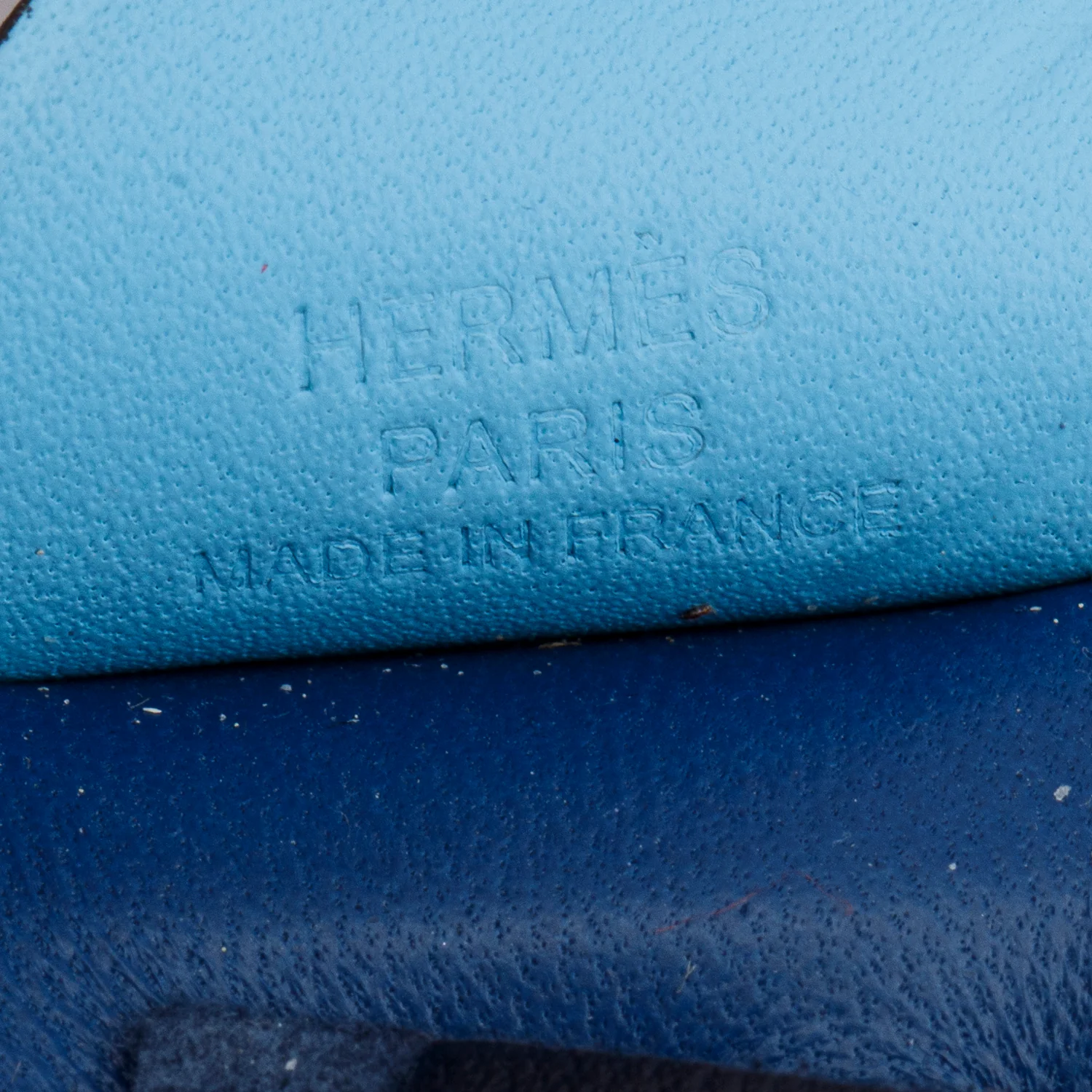 Hermes 2024 Bleu France/Celeste/Bleu Encre Lambskin Grigri Rodeo Pegase Horse Bag Charm PM - Image 4