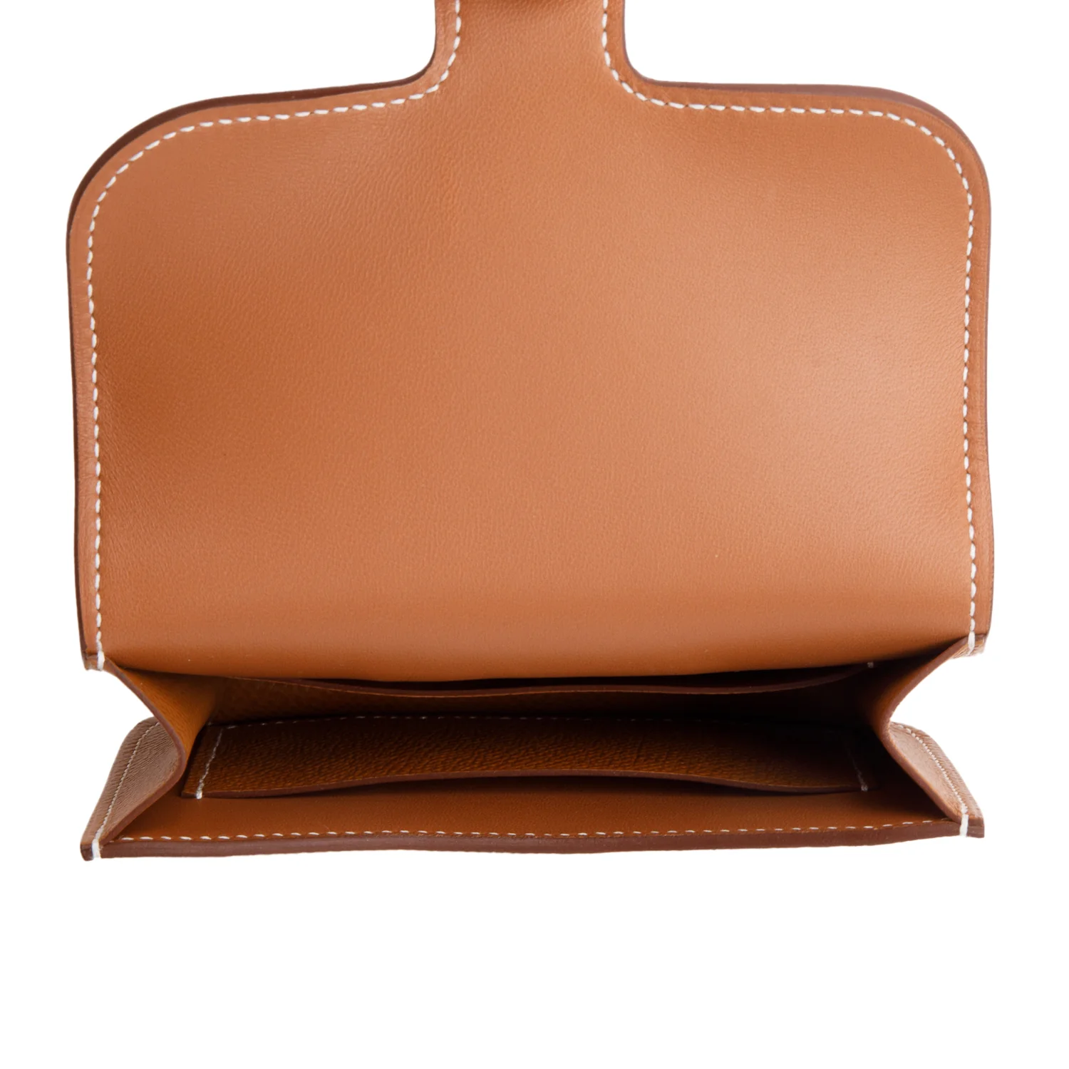 Hermes 2024 Gold Veau Epsom Constance Slim Compact Wallet w/ Box & Insert - Image 7