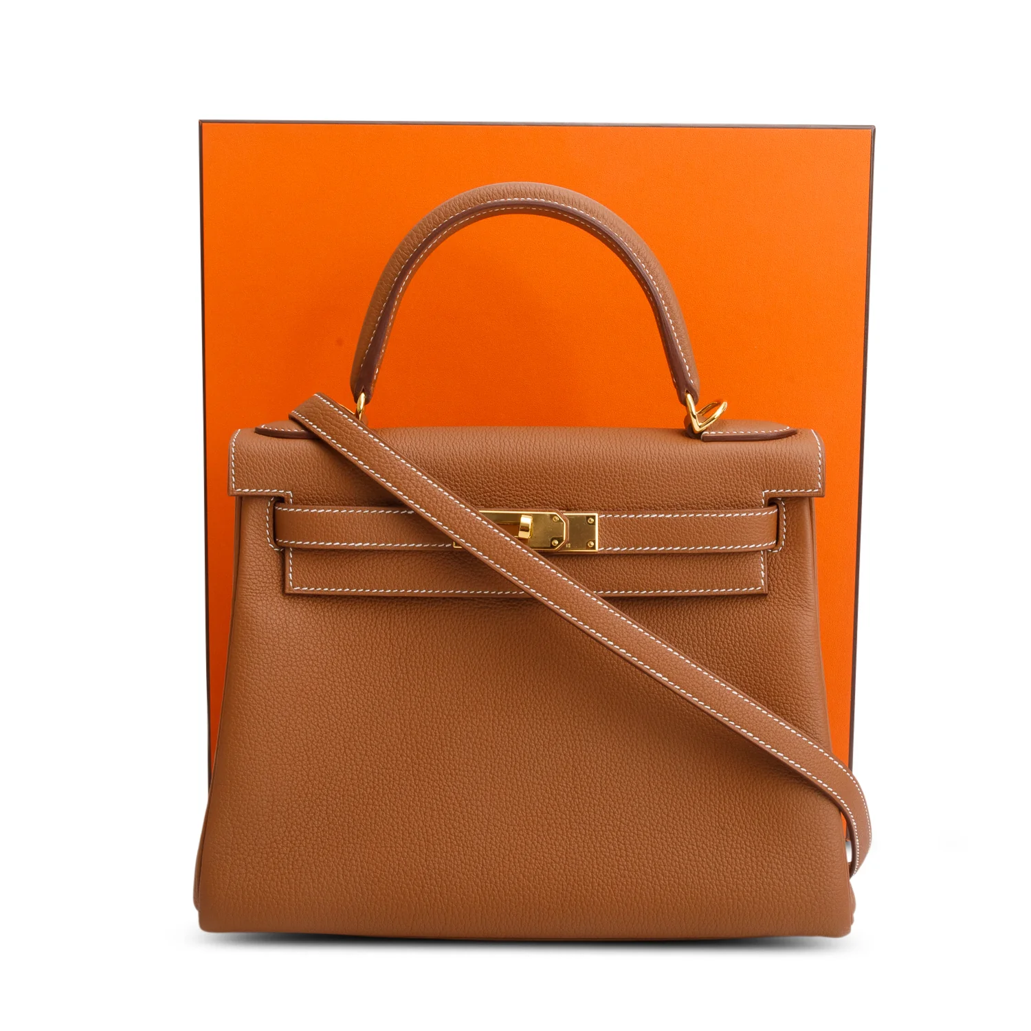 Hermes 2025 Gold Togo Kelly II Retourne 28 w/ Box & Strap - Image 2