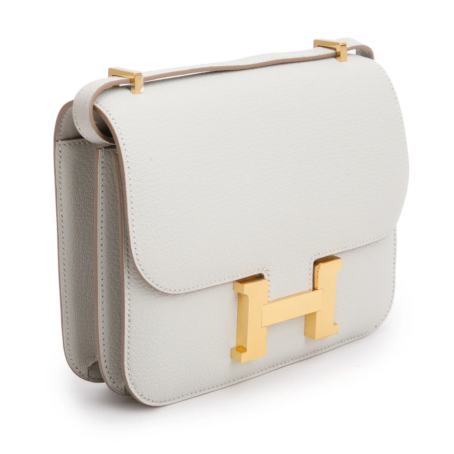 Hermes 2025 Gris Perle Chevre Mysore Leather Mini Constance 18 w/ Box - Image 5