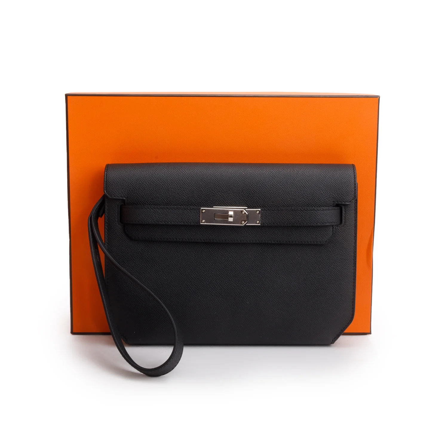 Hermes 2025 Noir Togo Kelly Depeches 25 Pouch w/ Box - Image 2