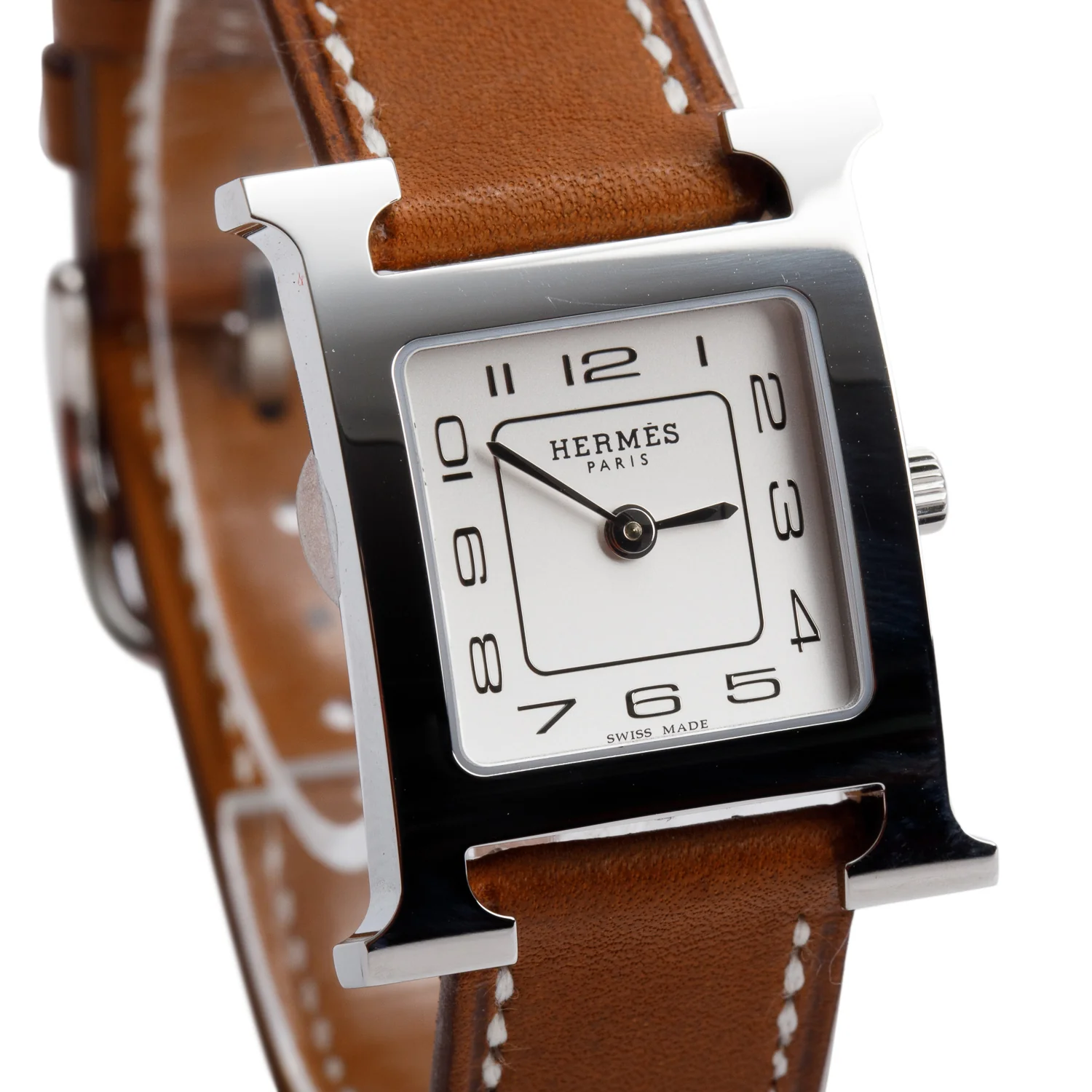 Hermes 2025 Stainless Steel Heure H Mini Model 21 MM Watch w/ Box & Papers - Image 3
