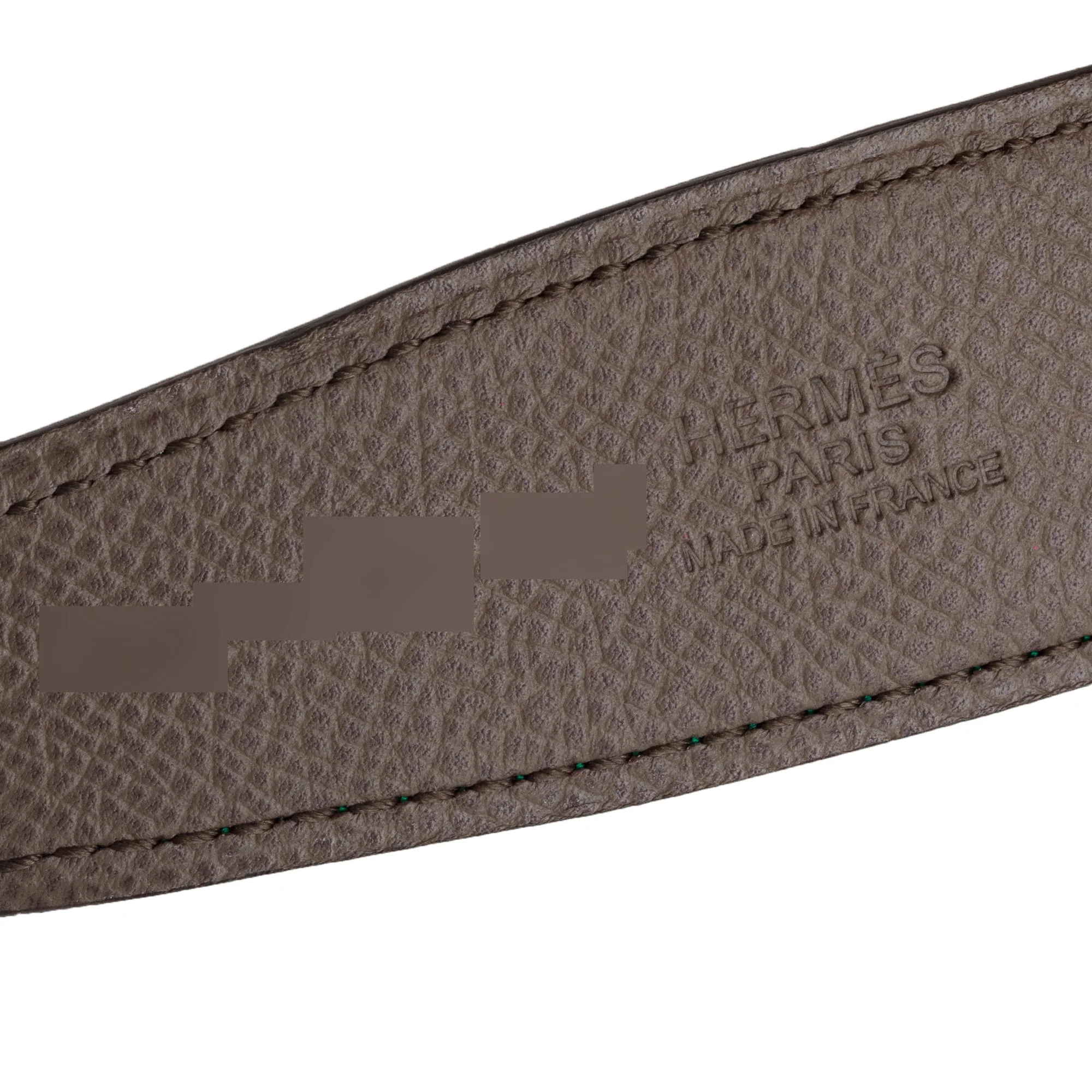 Hermes Bamboo Swift Etoupe Epsom Leather Reversible 32 mm H Belt Kit 100 w/ Box - Image 4