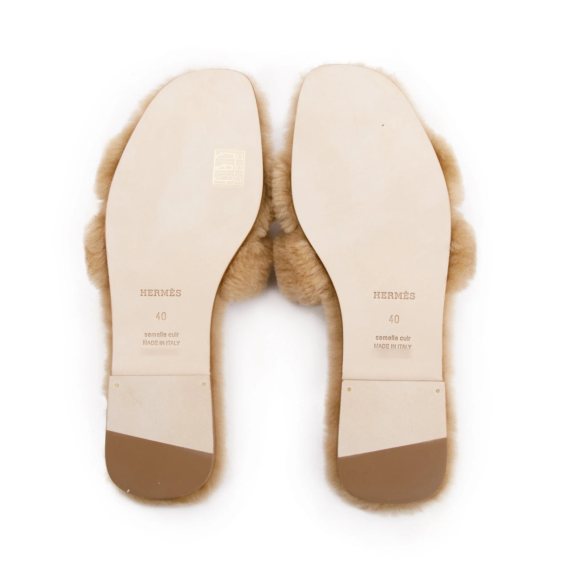Hermes Beige Argile Peau Lainee Mer Oran Sandals, Size 40 w/ Box - Image 7