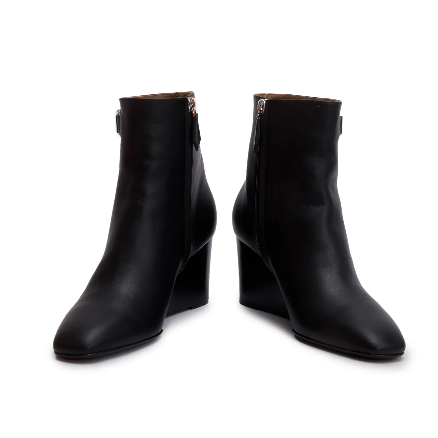 Hermes Black Calfskin Leather Kelly Andrene Ankle Boots, Size 38.5 w/ Box - Image 3
