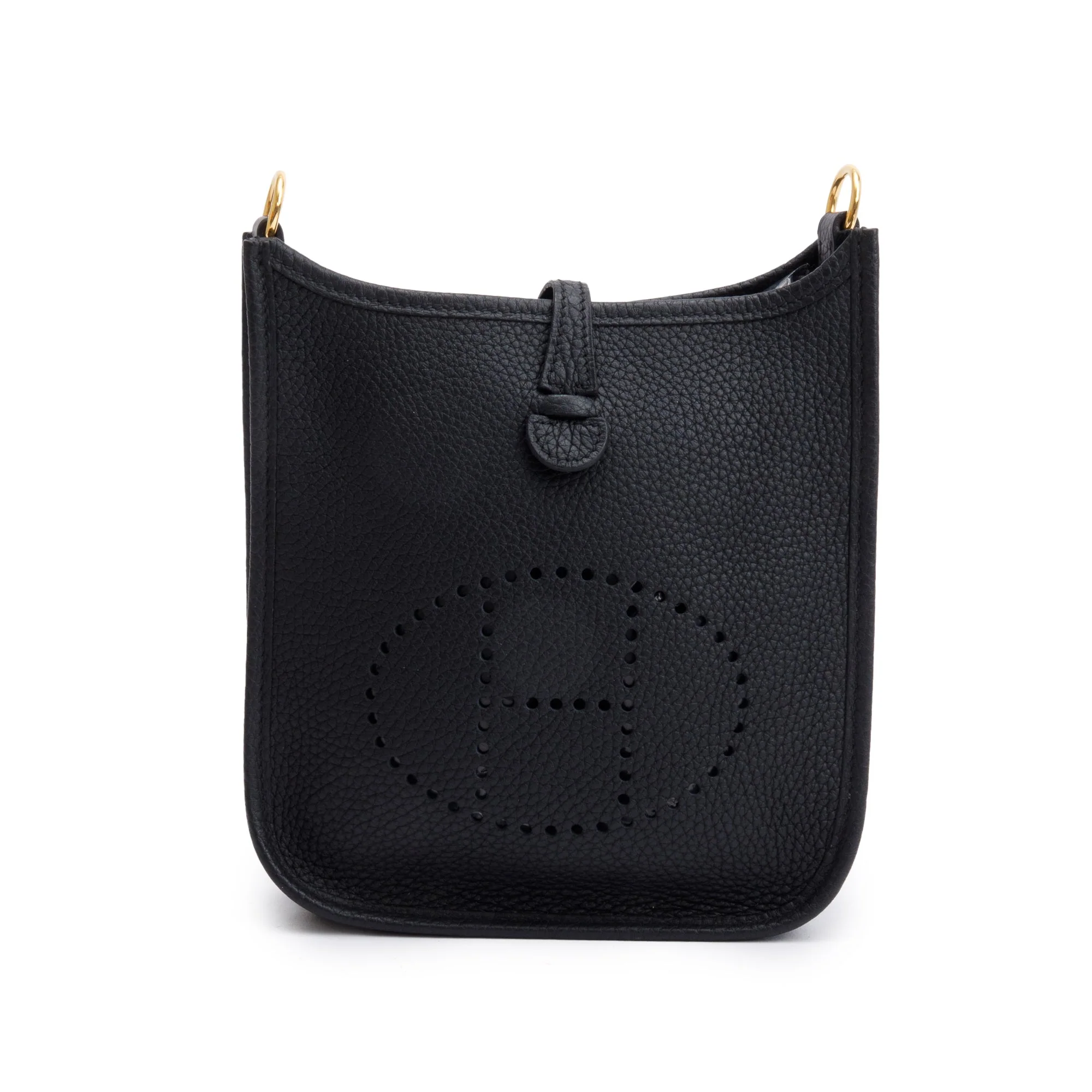 Hermes Black Noir Taurilon Clemence Amazone Evelyne TPM 16 w/ Box - Image 4