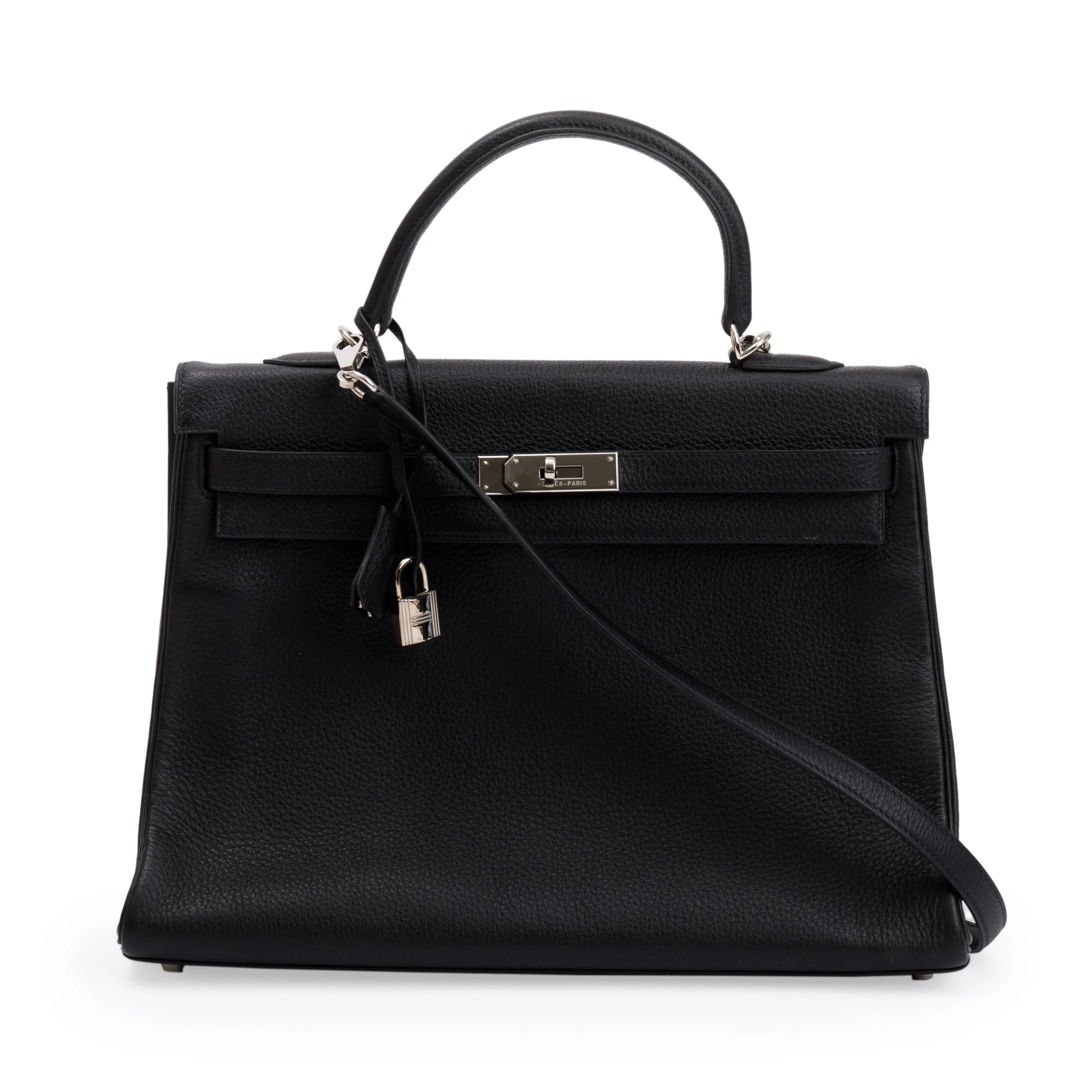 Hermes Black Noir Togo Kelly II Retourne 35