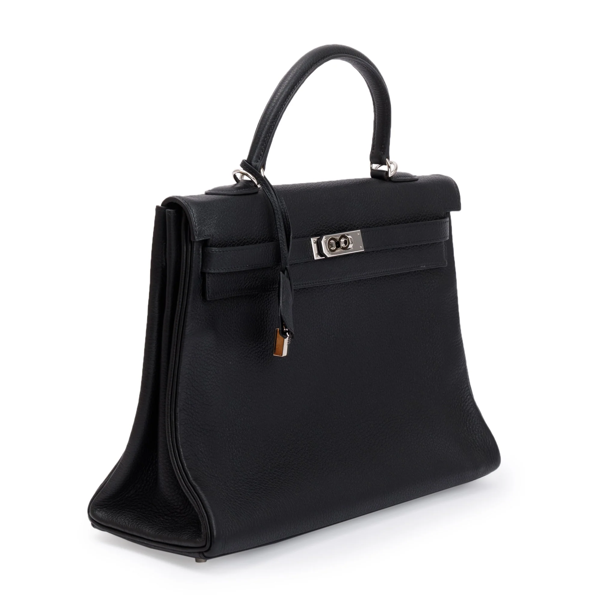 Hermes Black Noir Togo Kelly II Retourne 35 - Image 4