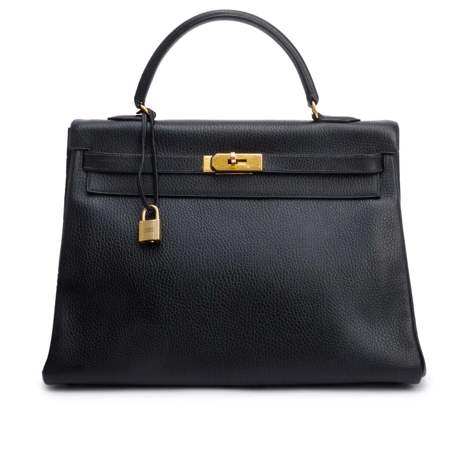 Hermes Black Noir Togo Kelly Retourne 35 w/ Strap - Image 3