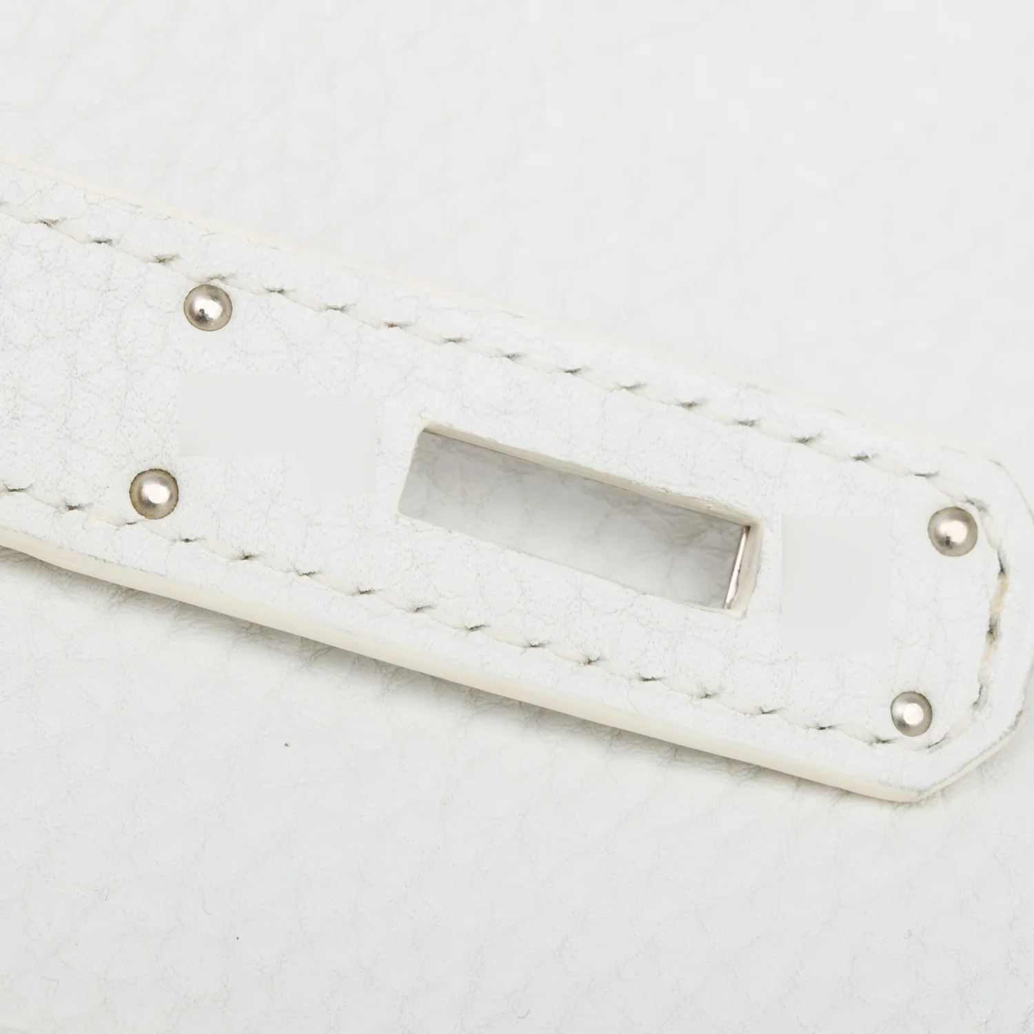 Hermes Blanc Clemence Birkin 35 - Image 8