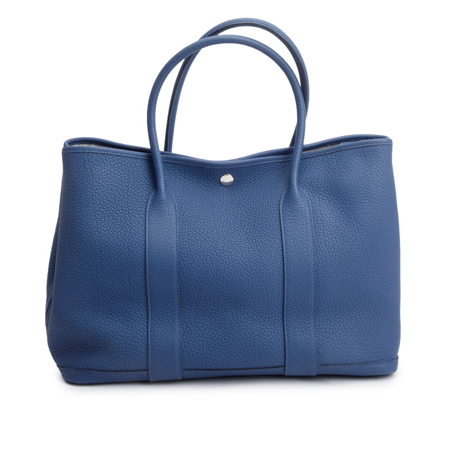 Hermes Bleu Agate Negonda Leather Garden Party 36 w/ Box