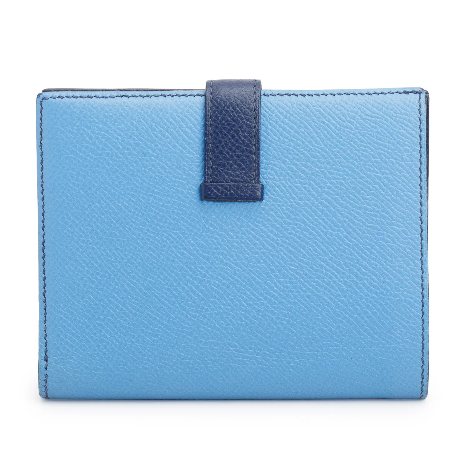 Hermes Bleu Frida Bleu Encre Epsom Bearn Compact Wallet - Image 3