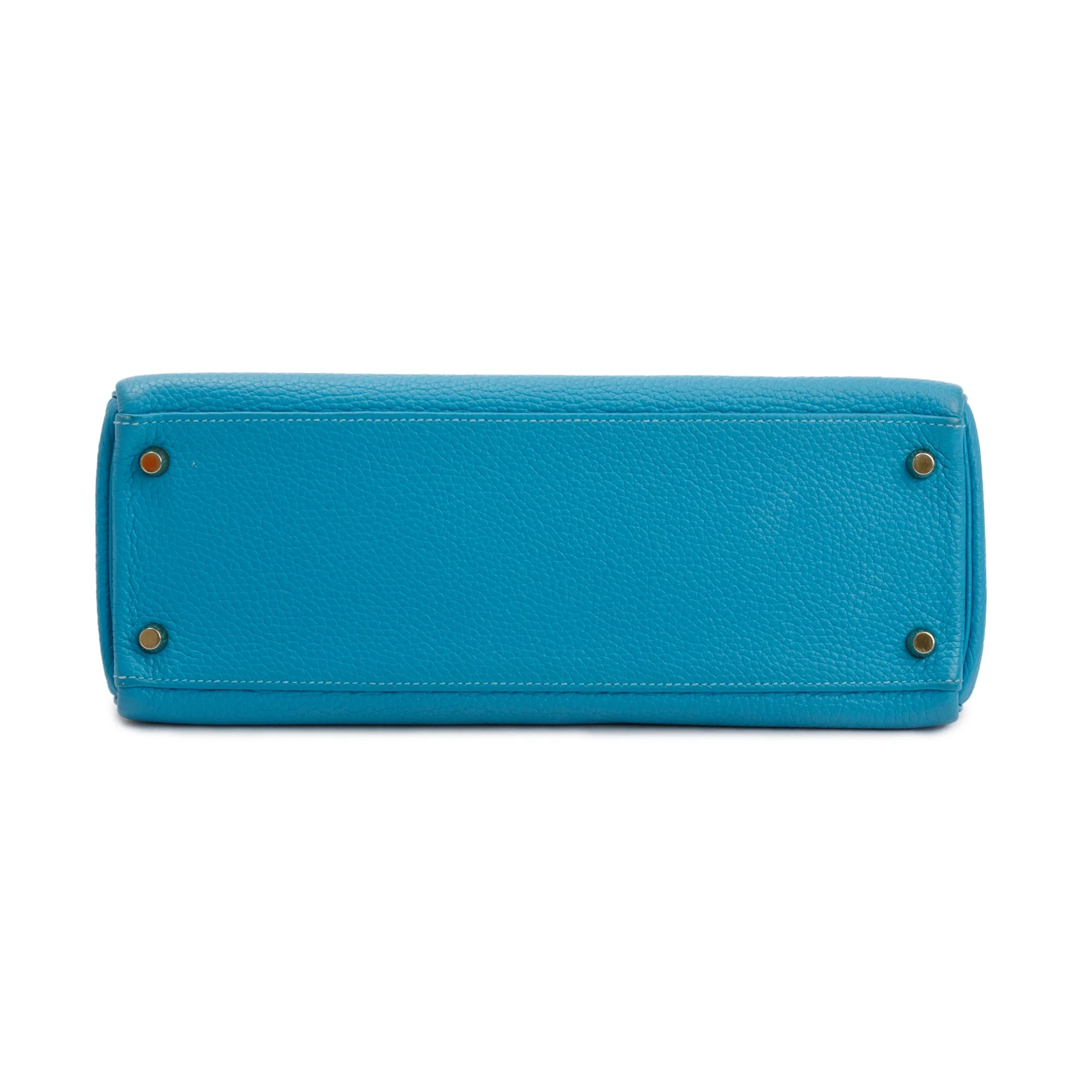 Hermes Bleu Izmir Clemence Kelly II Retourne 32 w/ Strap - Image 6