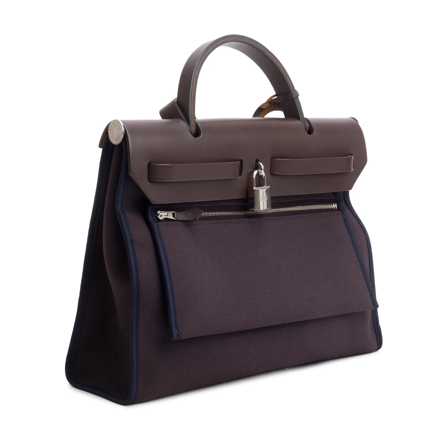 Hermes Cassis/Indigo Toile Ebene Vache Hunter Herbag Zip 31 w/ Pouch & Box - Image 6