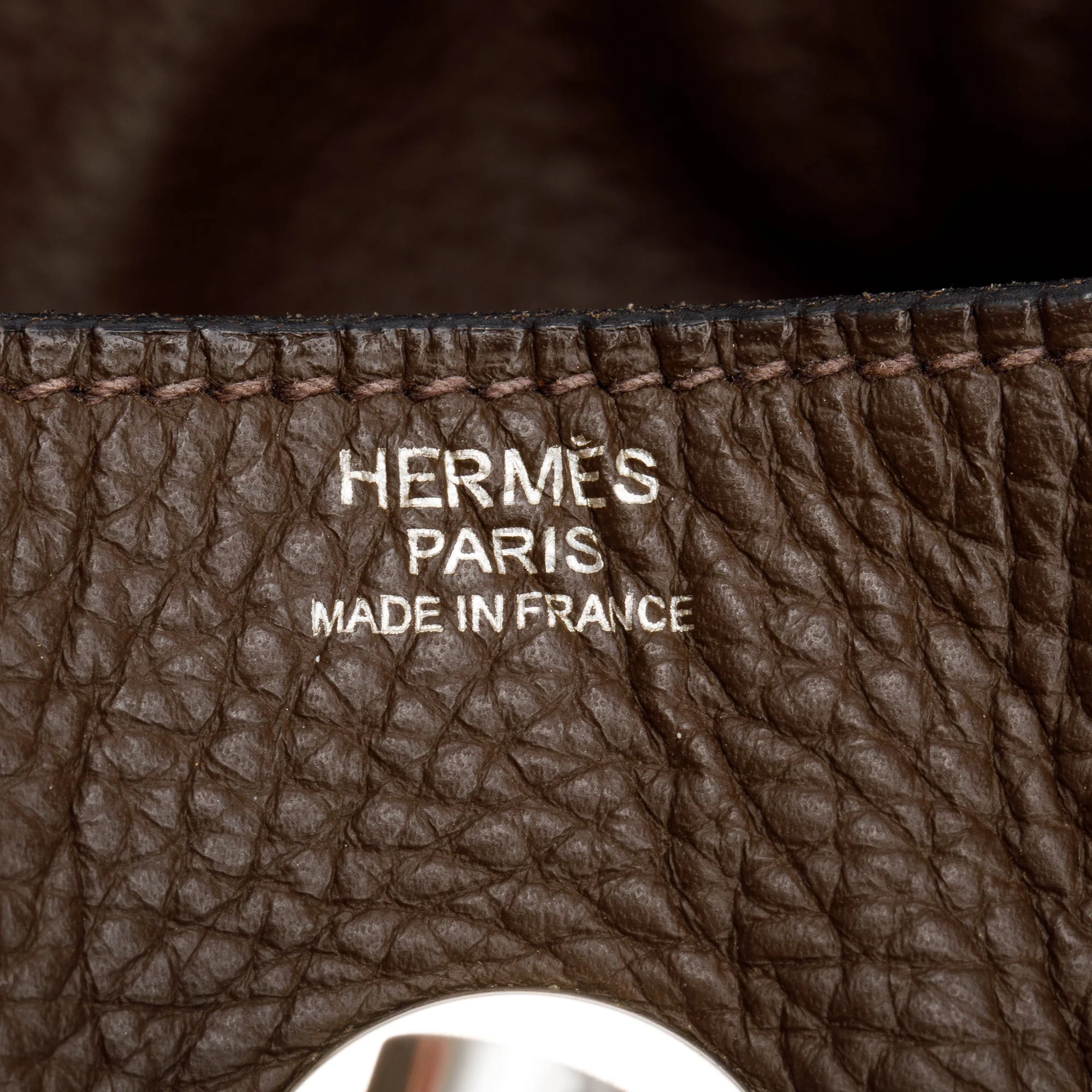 Hermes Chocolat Clemence Leather Lindy 30 - Image 7
