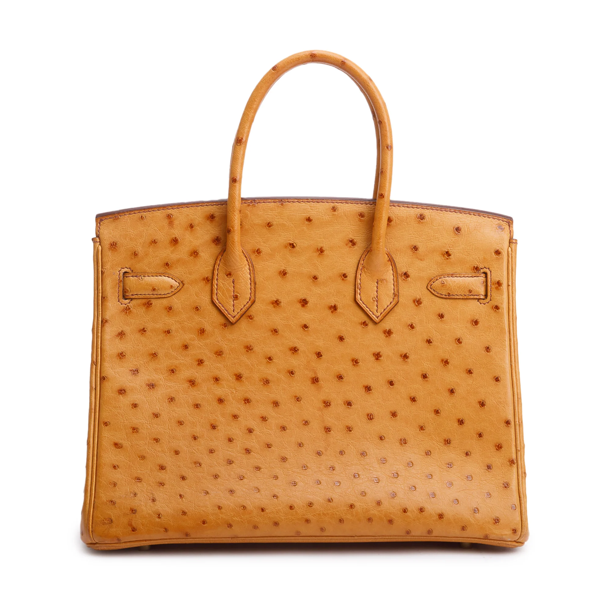 Hermes Cognac Ostrich Birkin 30 - Image 3