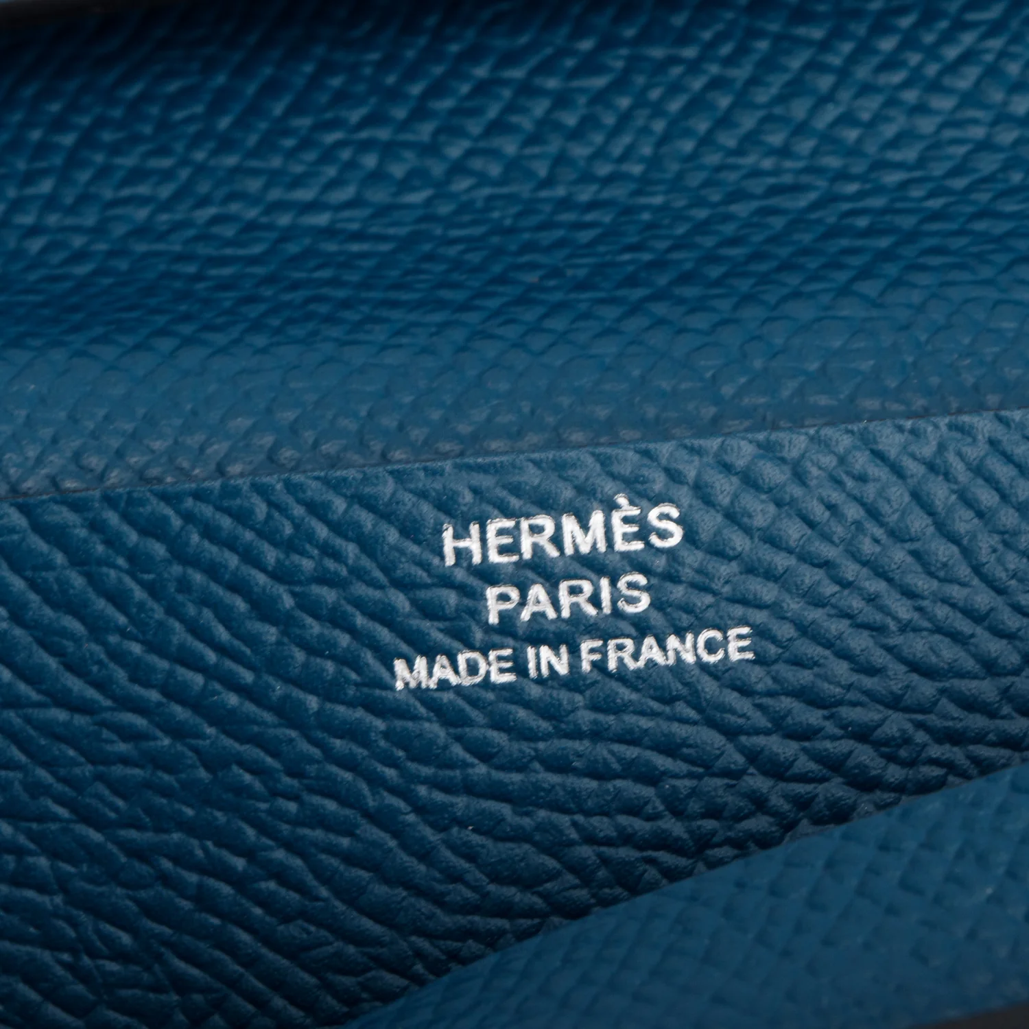 Hermes Colvert/Bleu Atoll Epsom Leather Bearn Gusset Wallet w/ Box & Receipt - Image 7