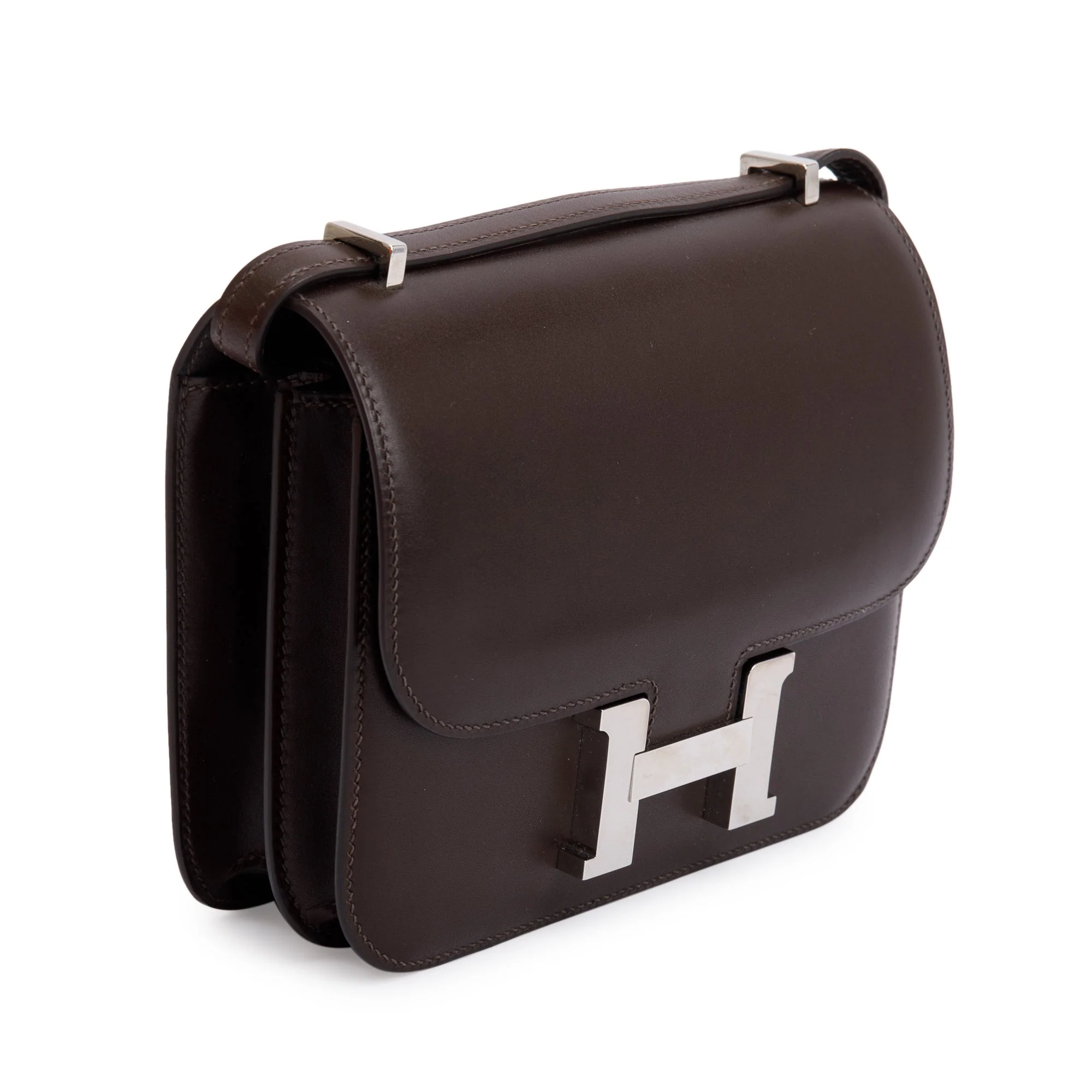 Hermes Ebene Box Leather Mini Constance 18 w/ Box - Image 5