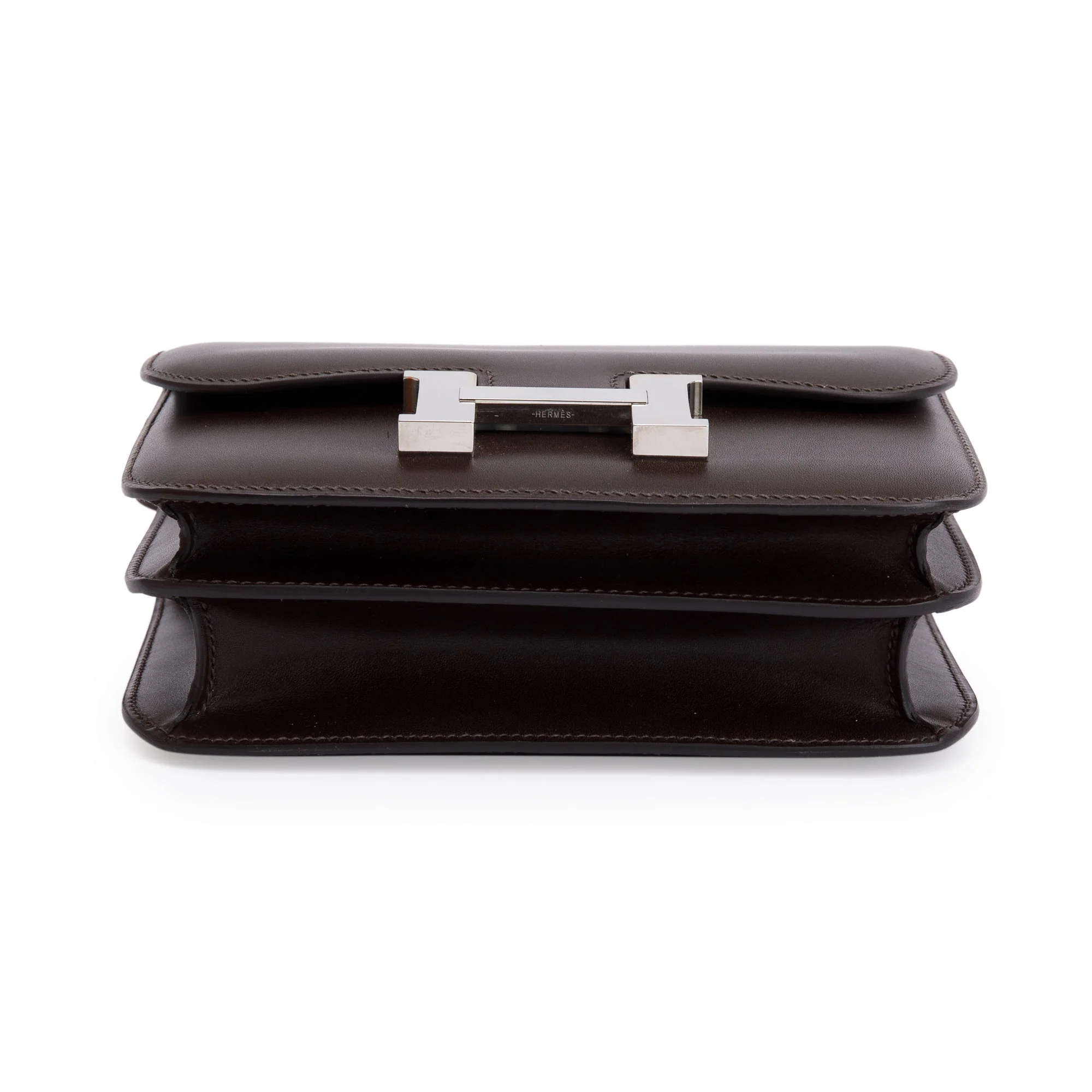 Hermes Ebene Box Leather Mini Constance 18 w/ Box - Image 7