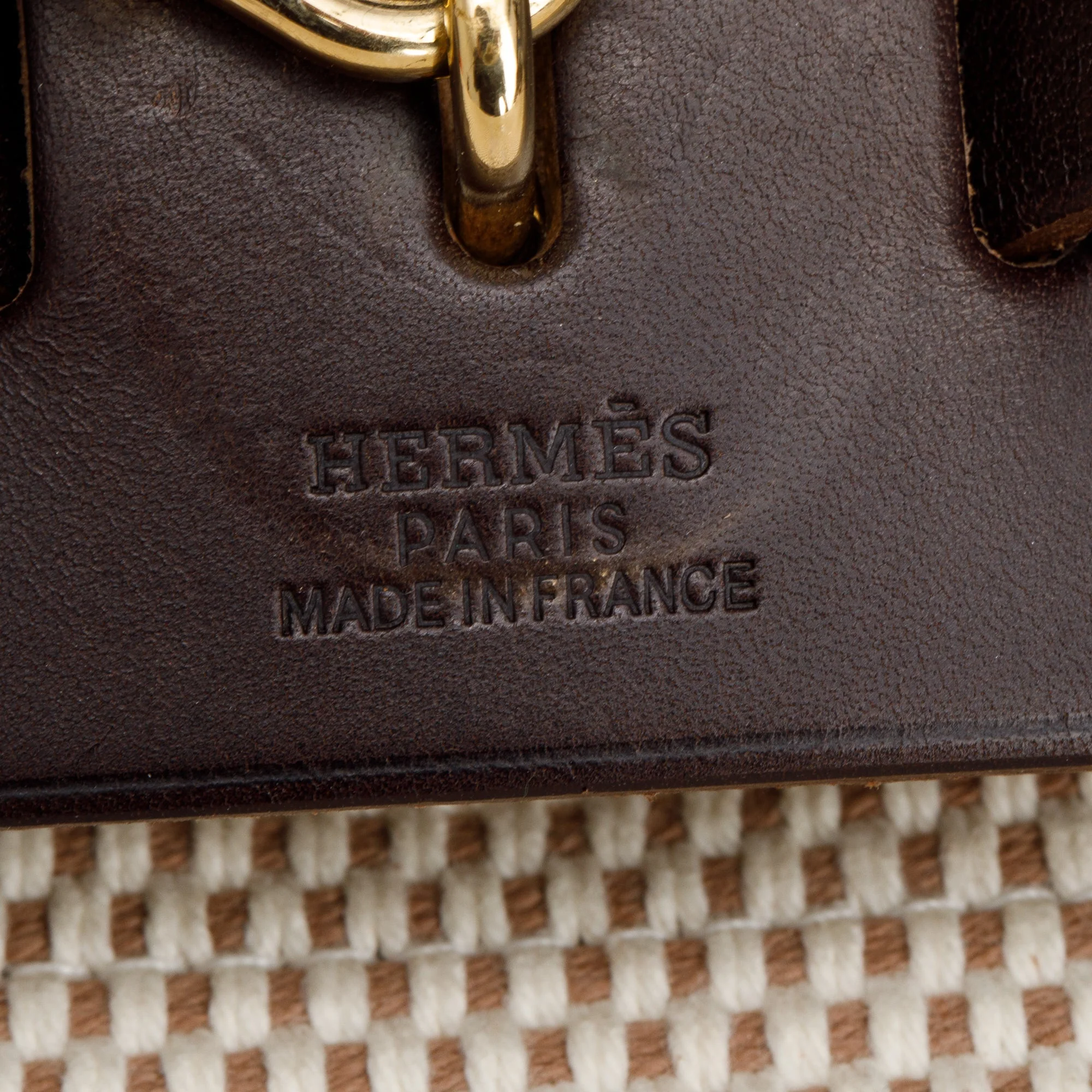 Hermes Ecru/Blanc/Ebene Toile Quatdille Viking Vache Hunter Herbag Zip 31 - Image 9