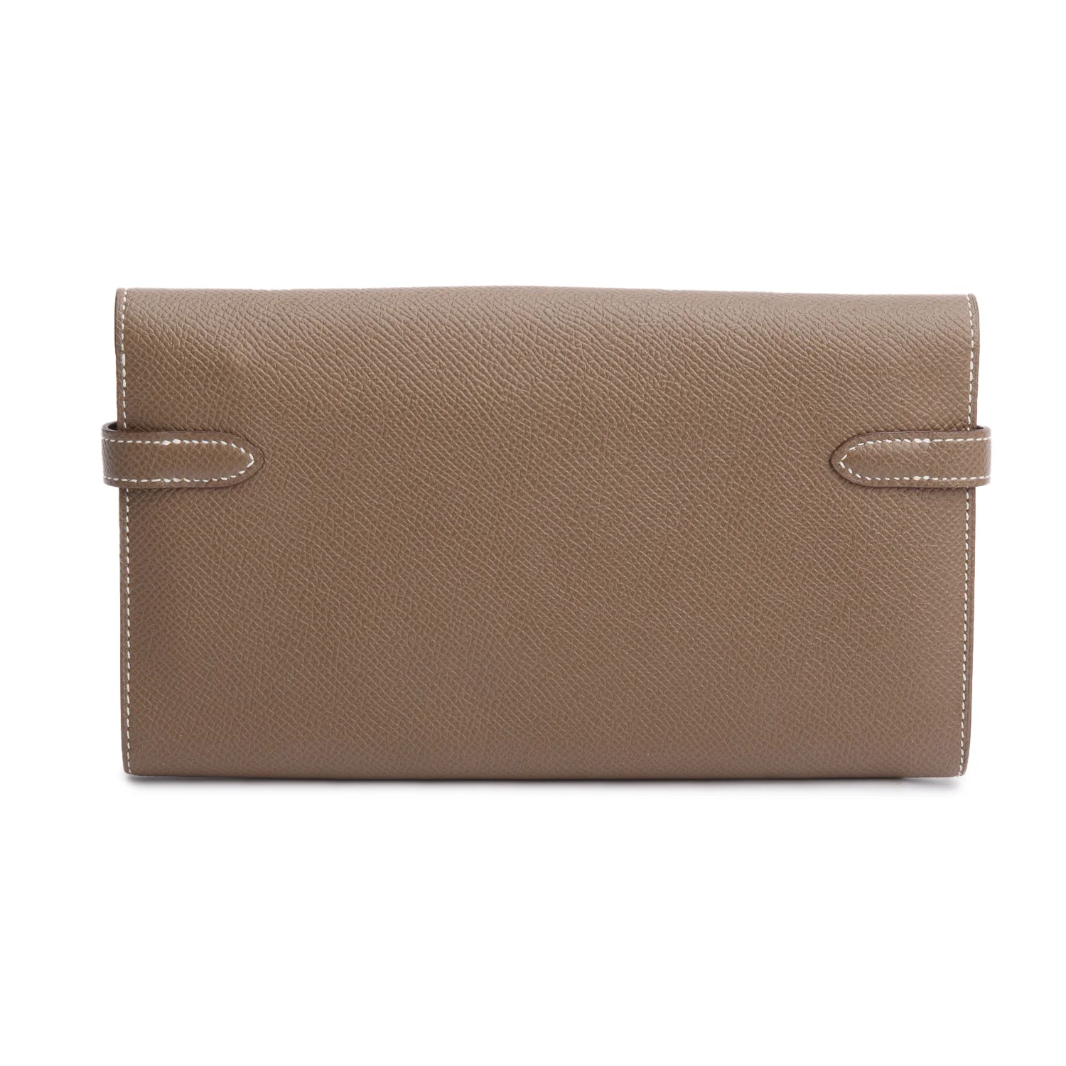 Hermes Etoupe Epsom Leather Classic Kelly Longue Wallet - Image 3