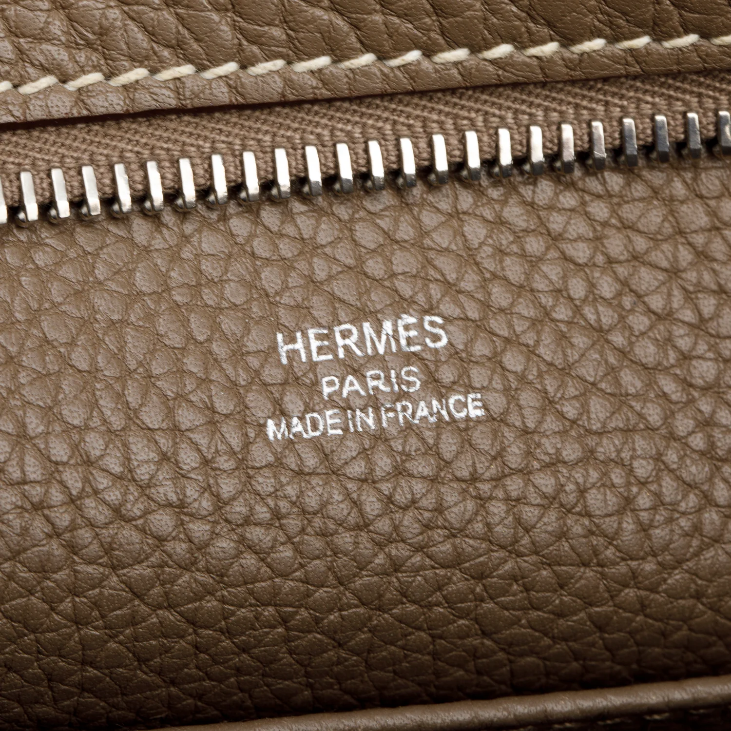 Hermes Etoupe Taurillon Clemence Sac Good News PM - Image 9