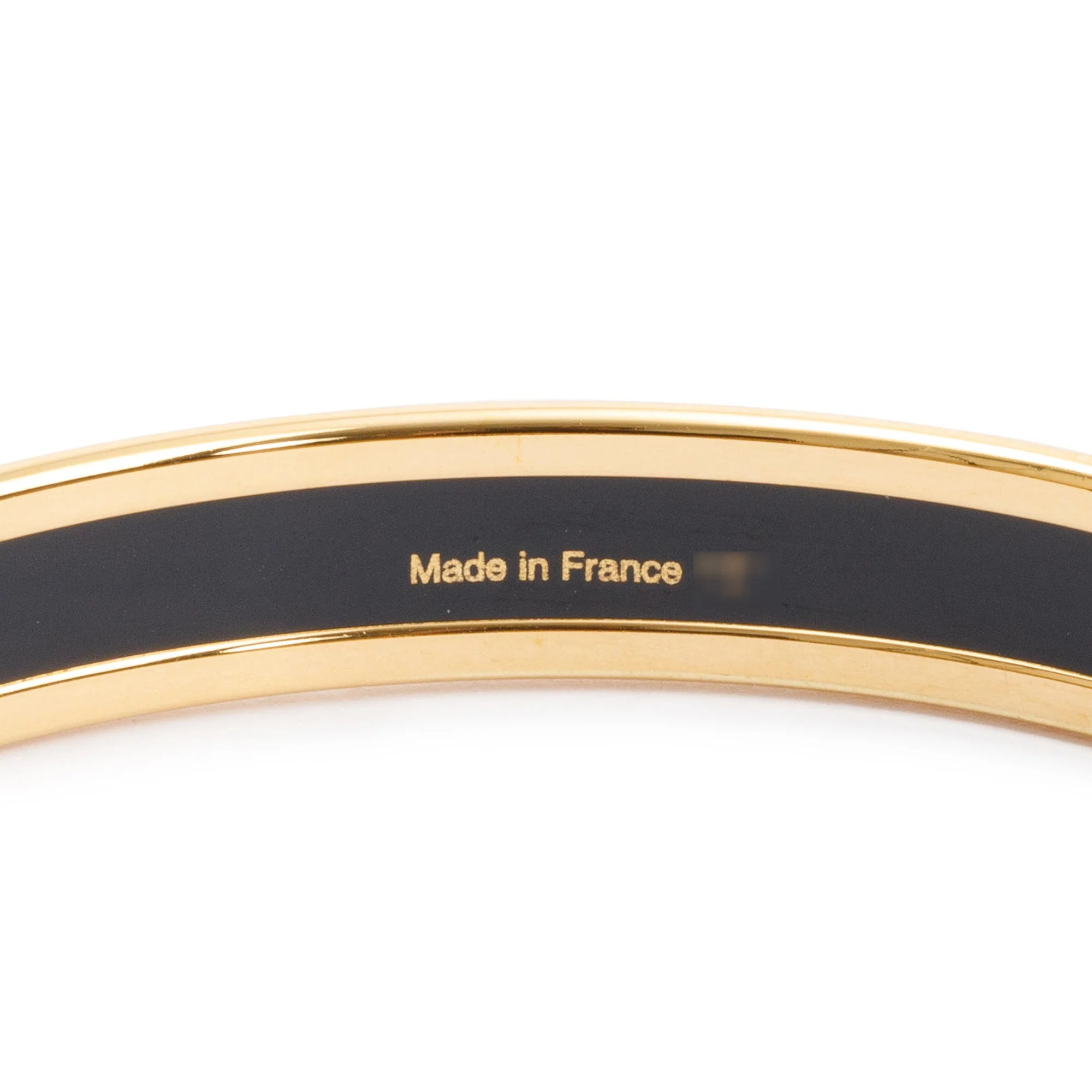 Hermes Gold-Plated Enamel Narrow Bangle w/ Box - Image 3