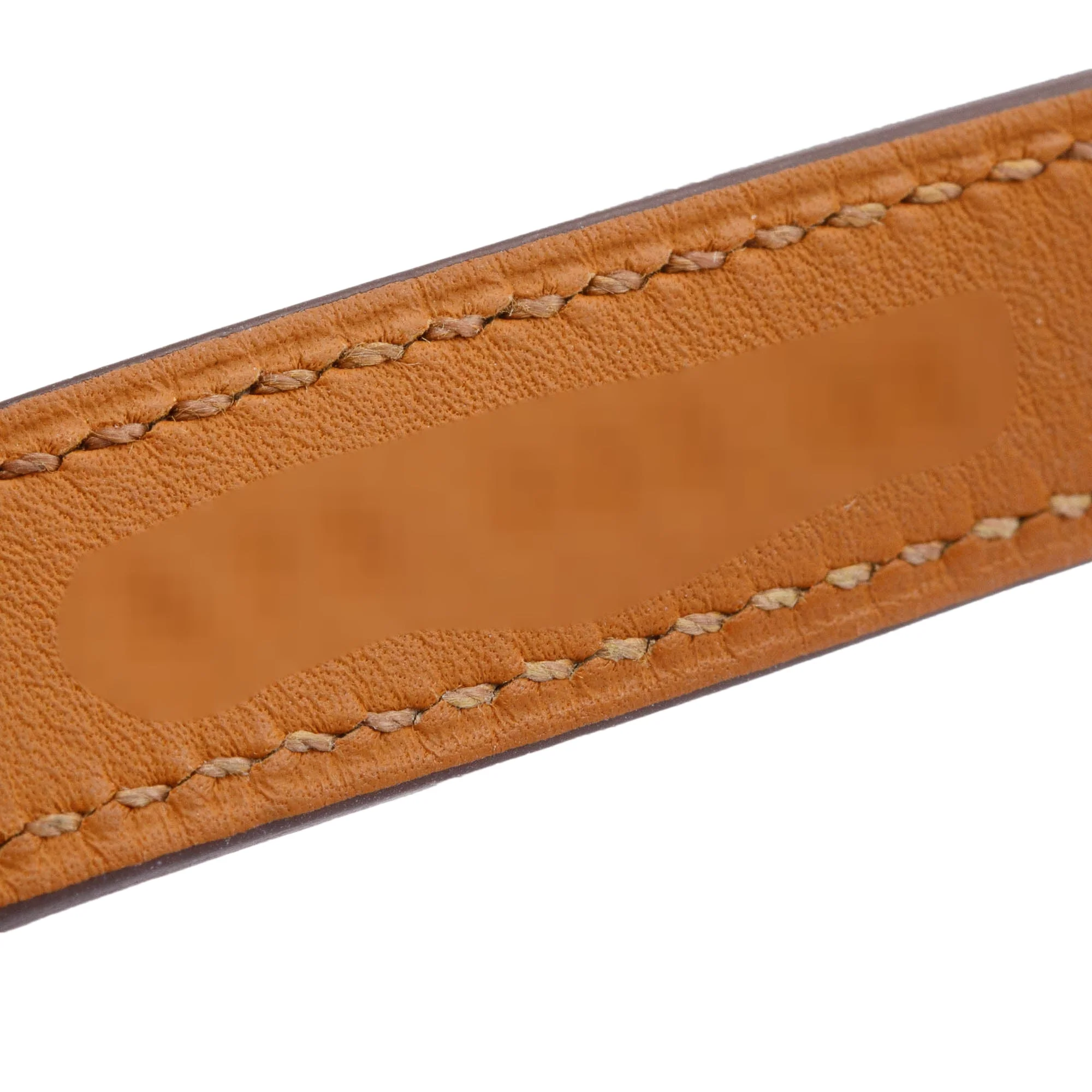 Hermes Gold Plated Etoupe Swift Calfskin Kelly Double Tour Bracelet w/ Box, Size S - Image 4