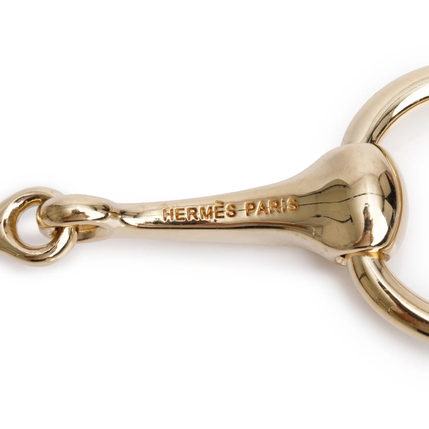 Hermes Gold-Plated Metal Mors Scarf 90 Ring - Image 2