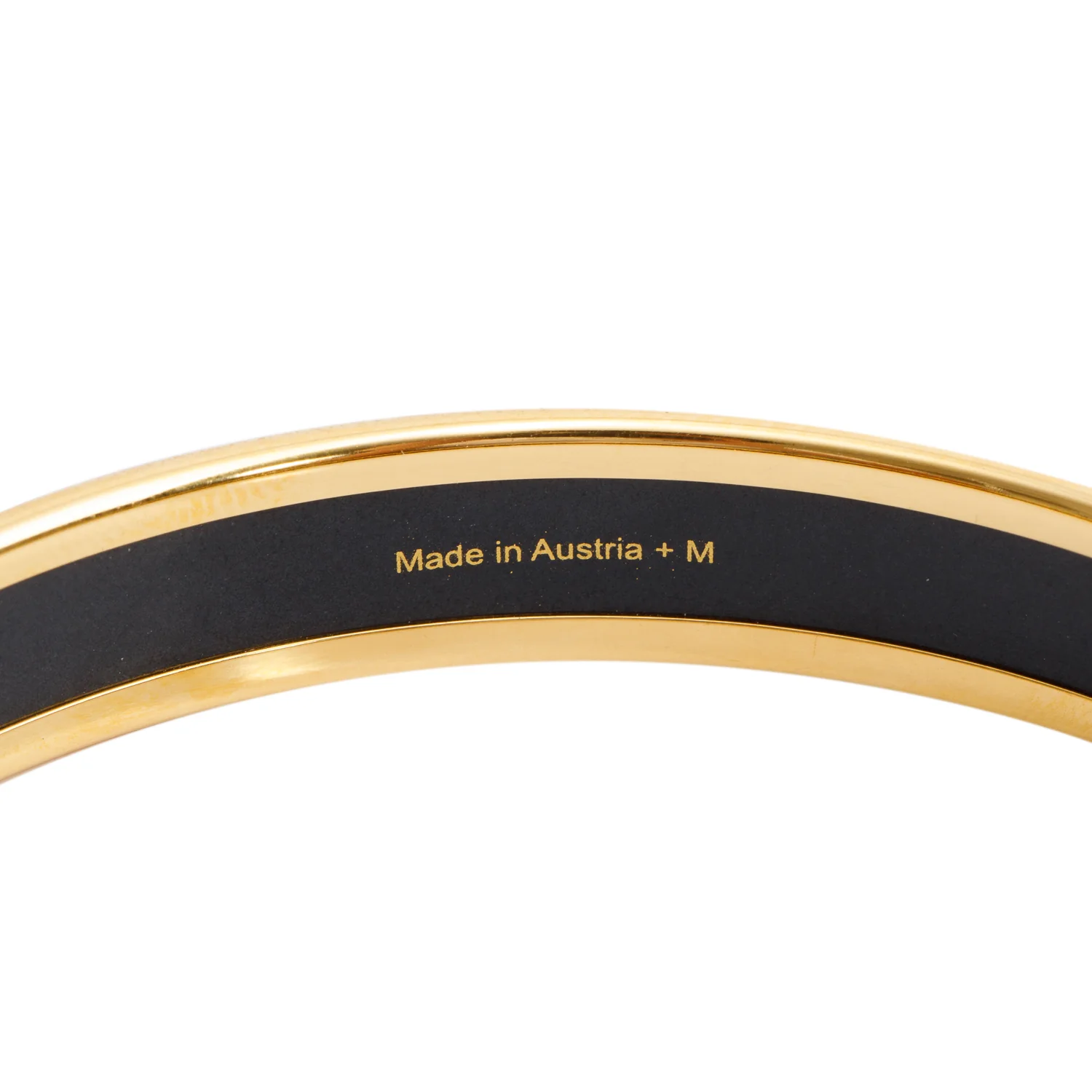 Hermes Gold-Plated Multicolor Enamel Narrow Bangle w/ Box - Image 3