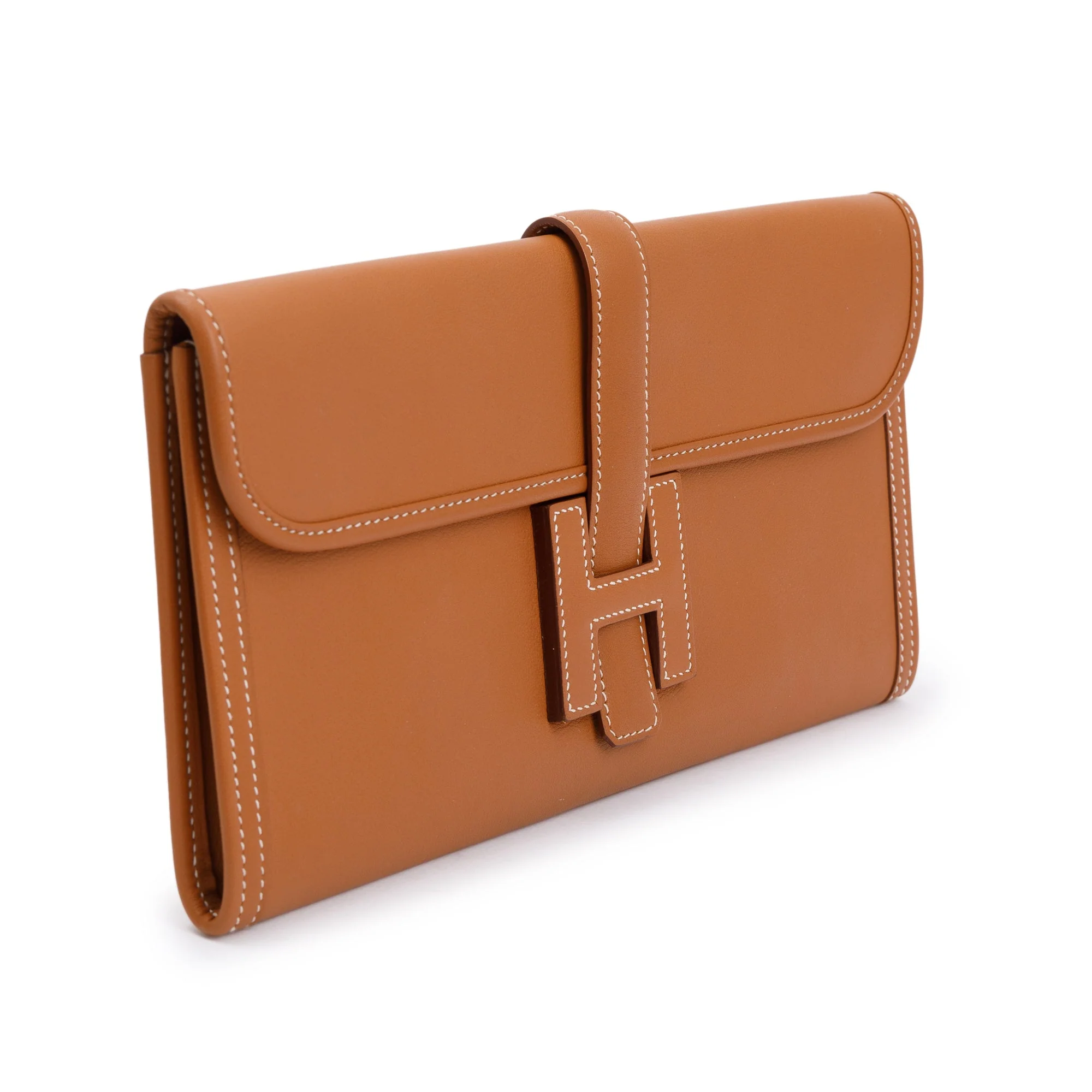 Hermes Gold Swift Leather Jige Elan 29 Clutch - Image 2
