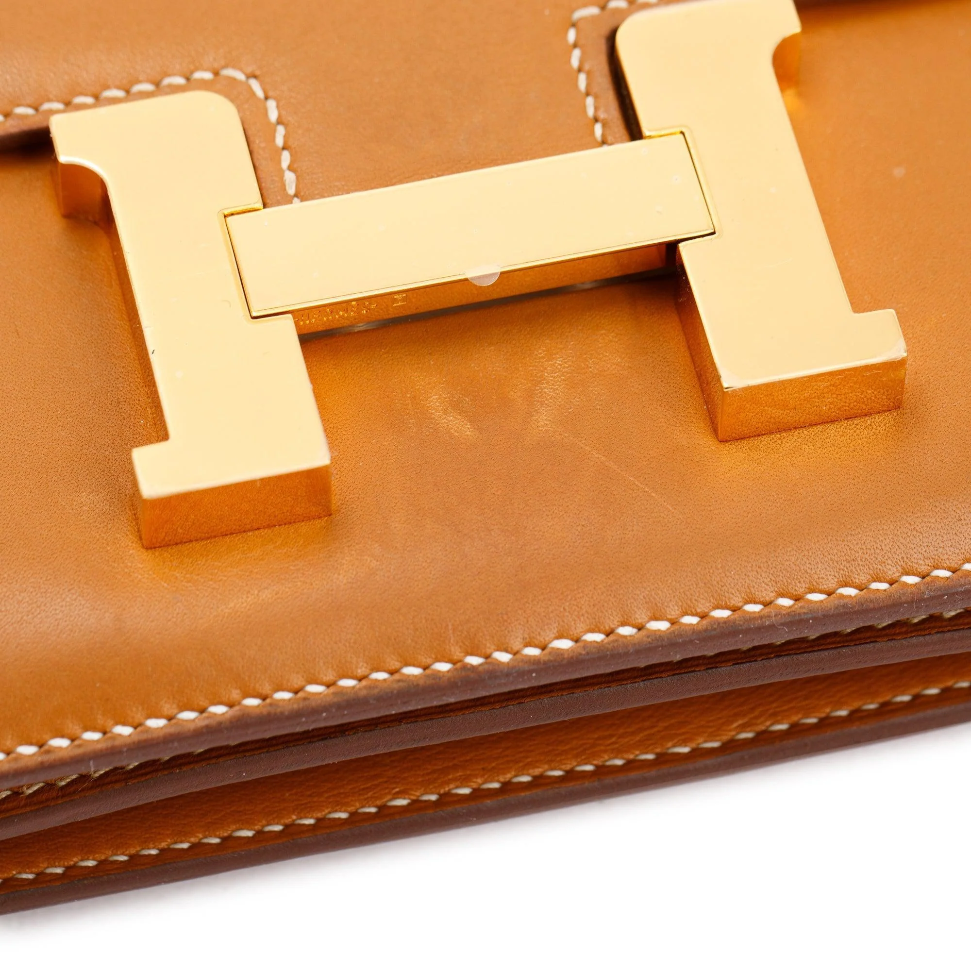 Hermes Gold Tadelakt Leather Mini Constance 18 - Image 6