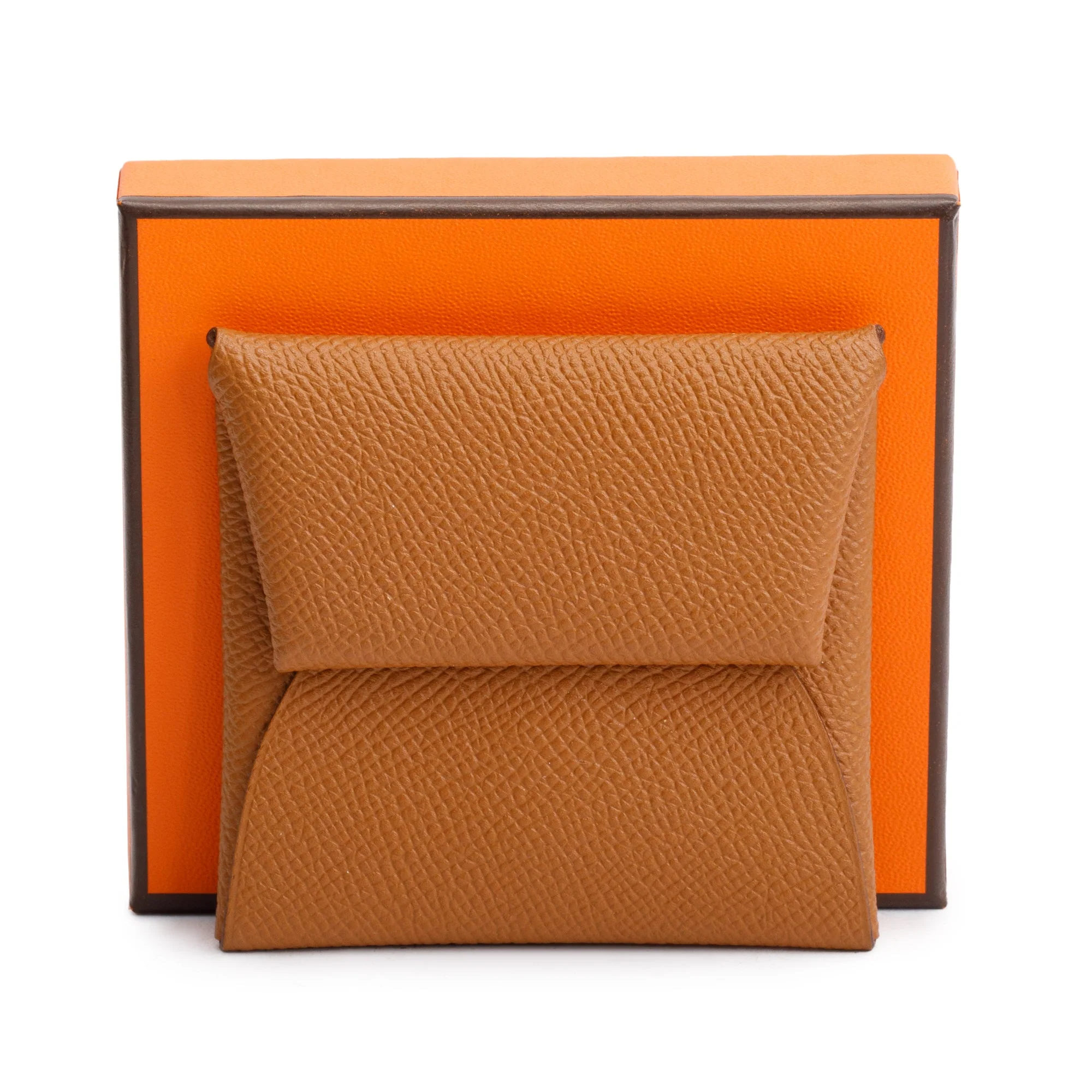 Hermes Gold Veau Epsom Bastia Coin Pouch w/ Box & Receipt - Image 2