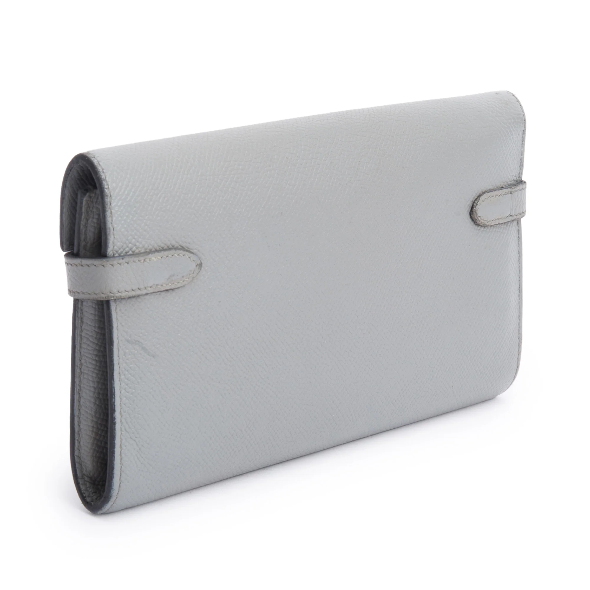 Hermes Gris Mouette Epsom Leather Classic Kelly Longue Wallet - Image 4
