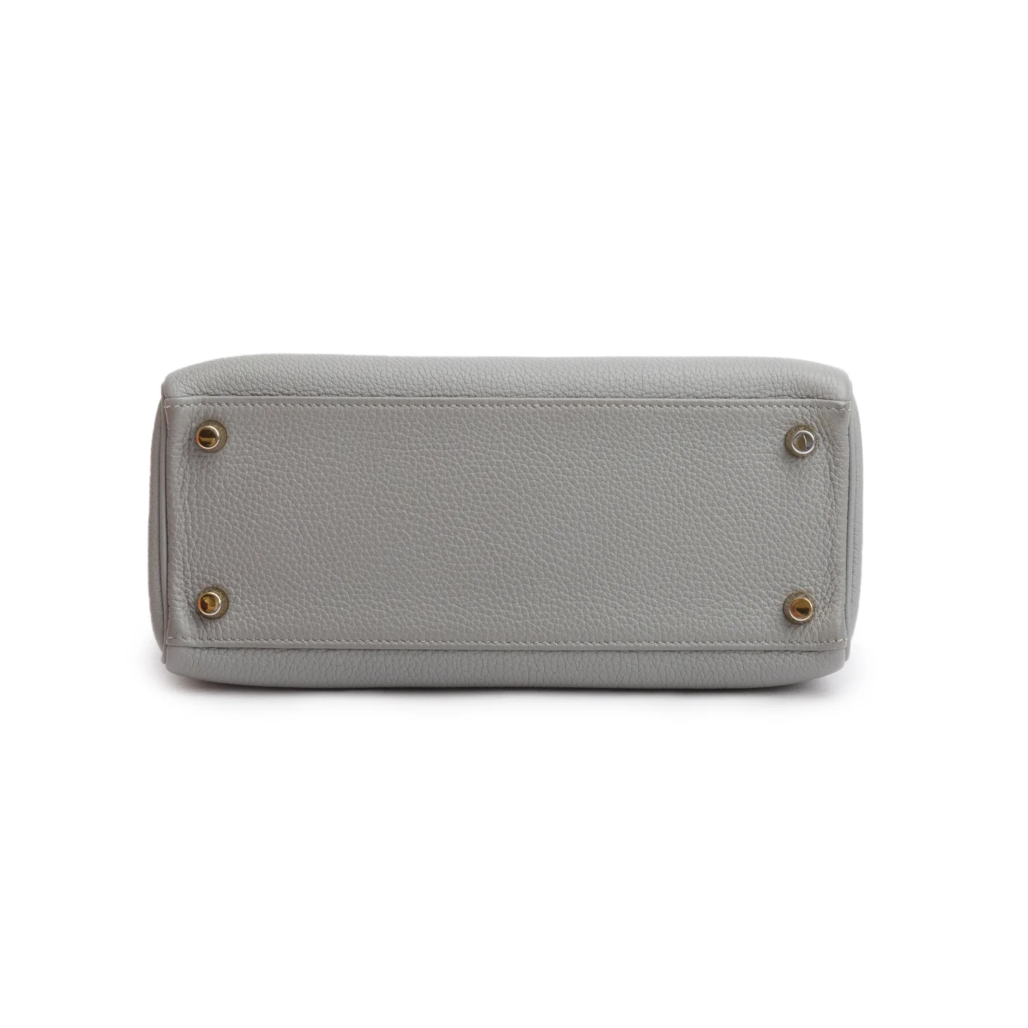 Hermes Gris Mouette Togo Kelly II Retourne 25 w/ Strap & Box - Image 8